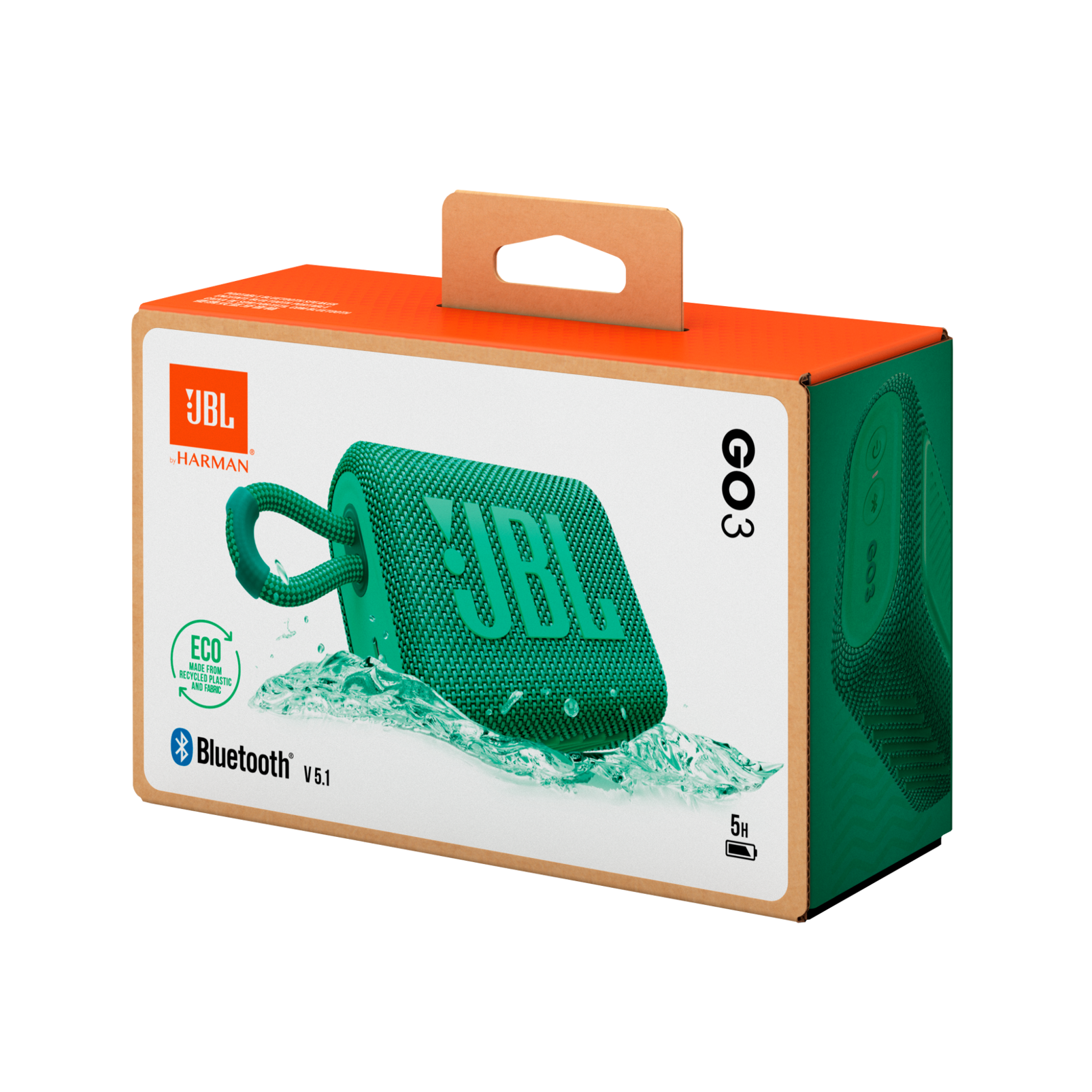 JBL Go 3 Eco - Green - Ultra-portable Waterproof Speaker - Detailshot 5
