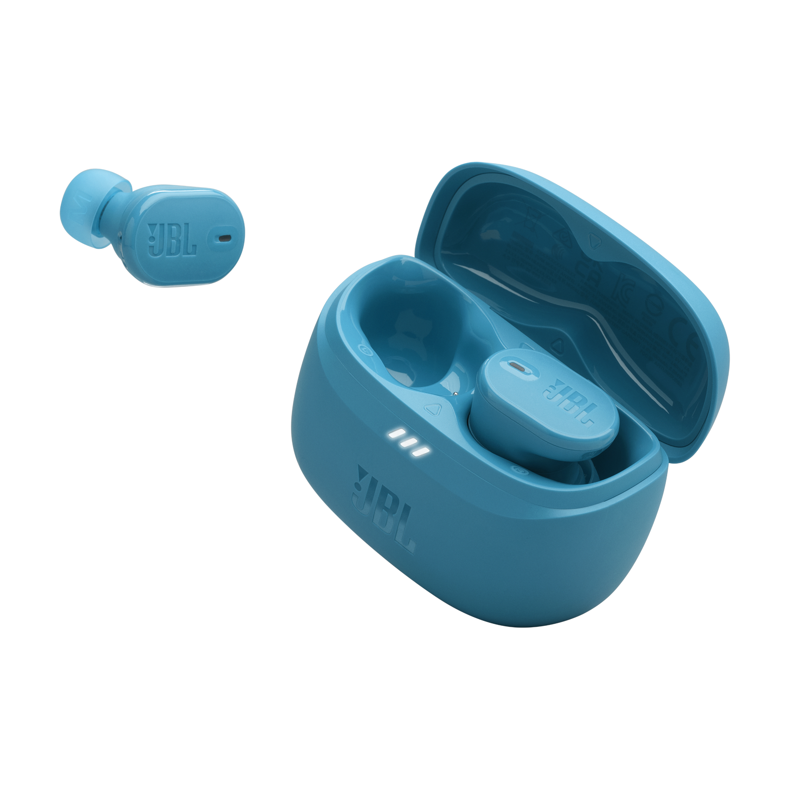 JBL Tune Buds 2 - Turquoise - True Wireless Noise Cancelling Earbuds - Detailshot 2