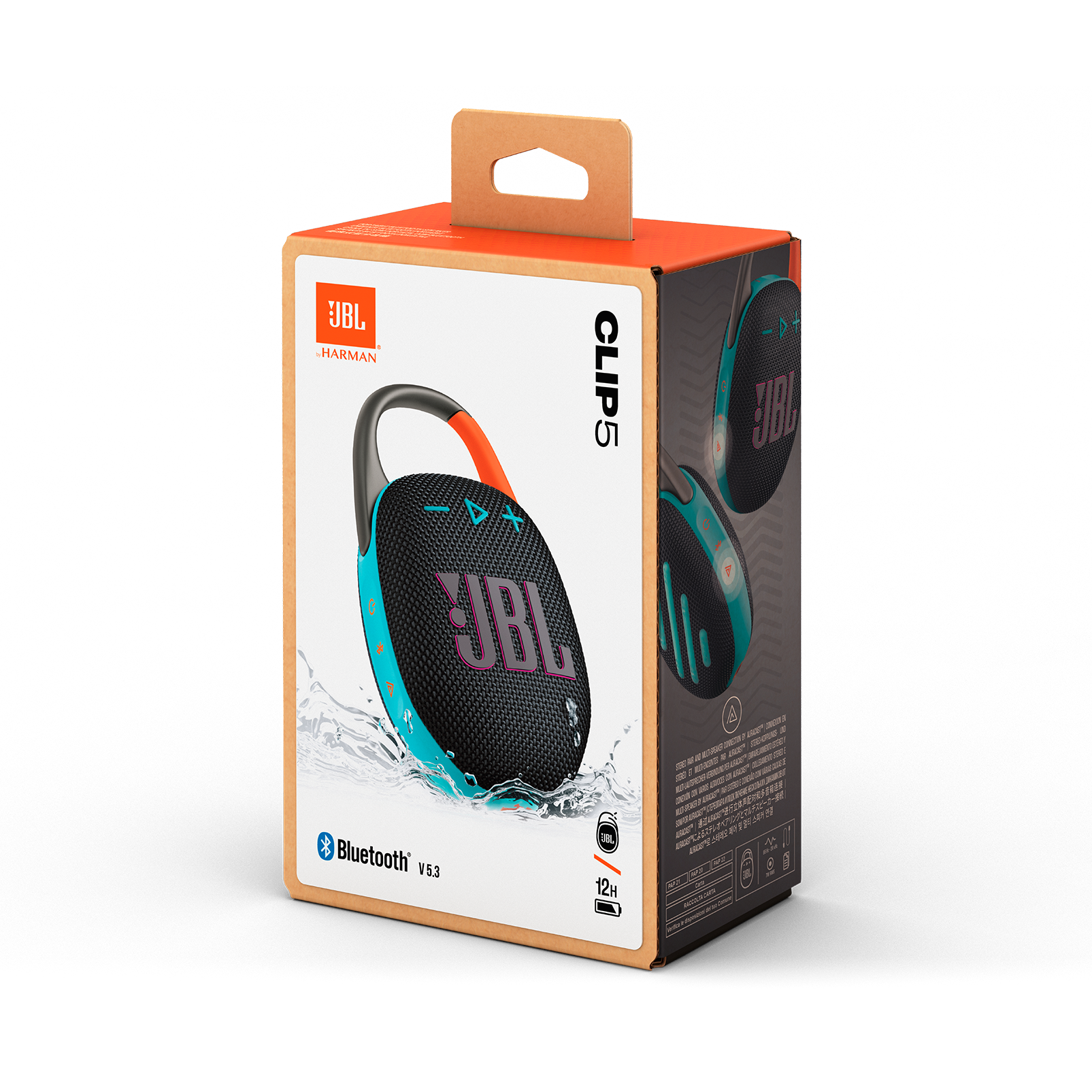 JBL Clip 5 - Black and Orange - Ultra-portable waterproof speaker - Detailshot 15