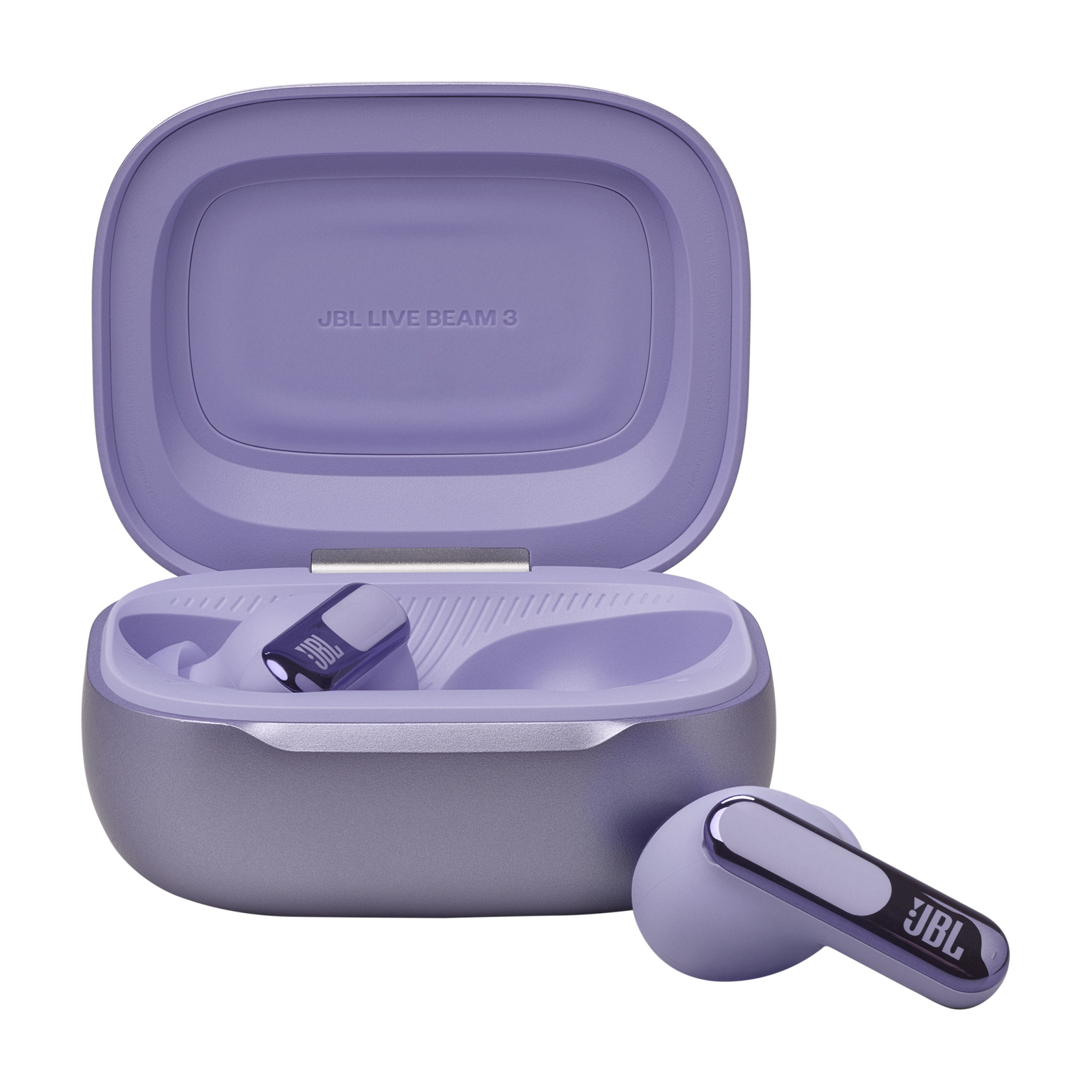 JBL Live Beam 3 - Purple - True wireless noise-cancelling closed-stick earbuds - Front