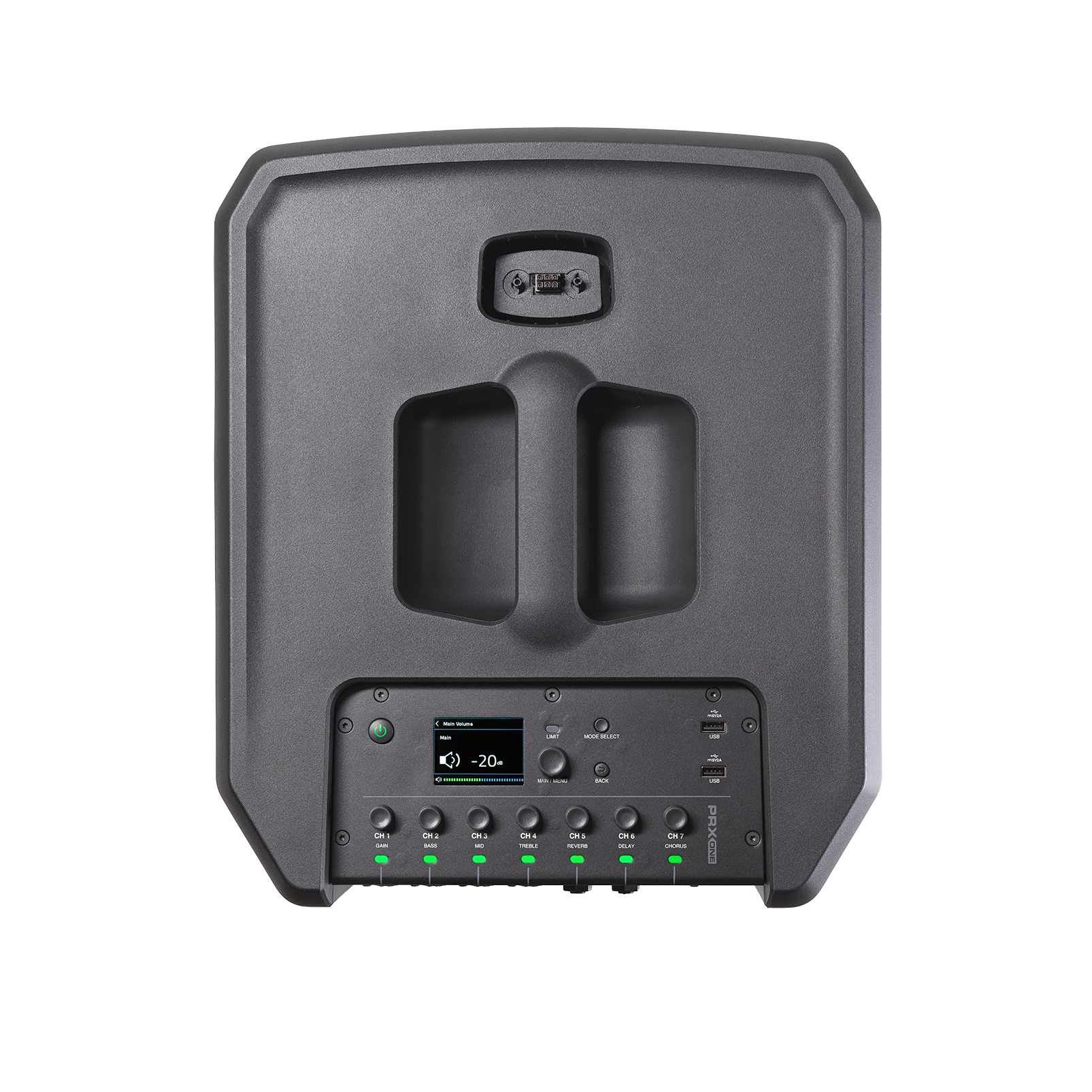 JBL PRX ONE - Black - All-In-One Powered Column PA with Mixer and DSP - Top