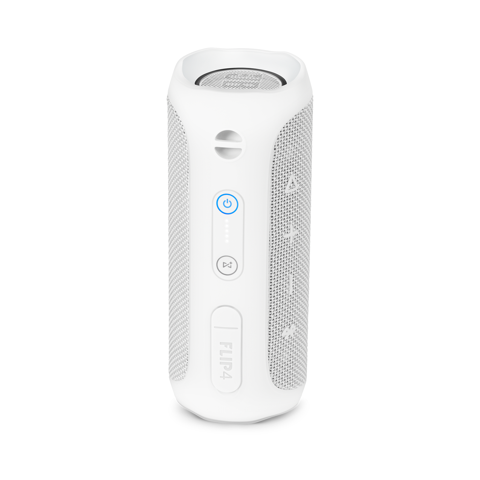 JBL Flip 4 - White - A full-featured waterproof portable Bluetooth speaker with surprisingly powerful sound. - Back