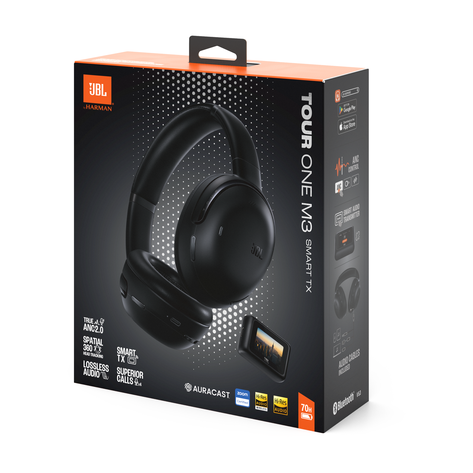 JBL Tour One M3 Smart Tx - Black - Wireless over-ear Noise Cancelling headphones with JBL Smart Tx - Detailshot 15