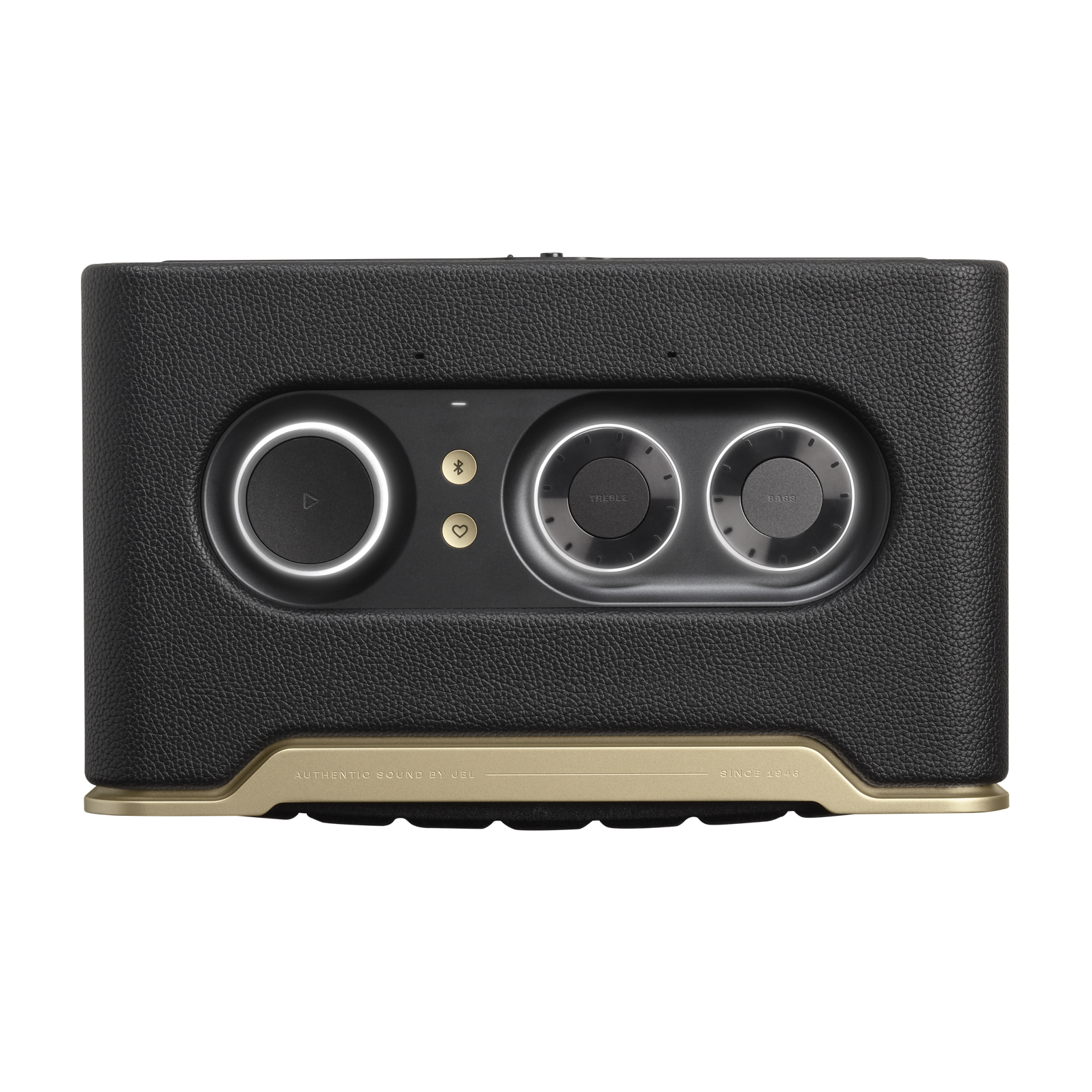 JBL Authentics 200 - Black - Smart home speaker with Wi-Fi, Bluetooth and Voice Assistants with retro design - Top