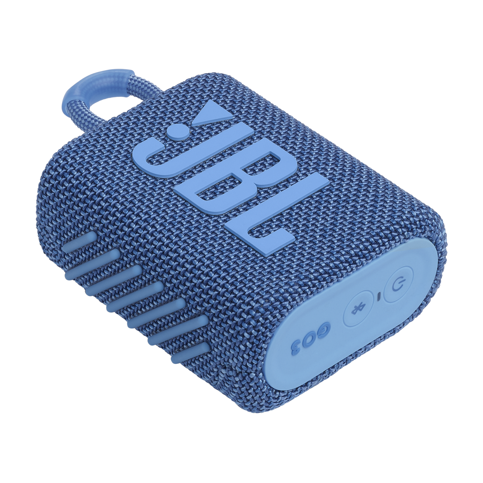 JBL Go 3 Eco - Blue - Ultra-portable Waterproof Speaker - Detailshot 3