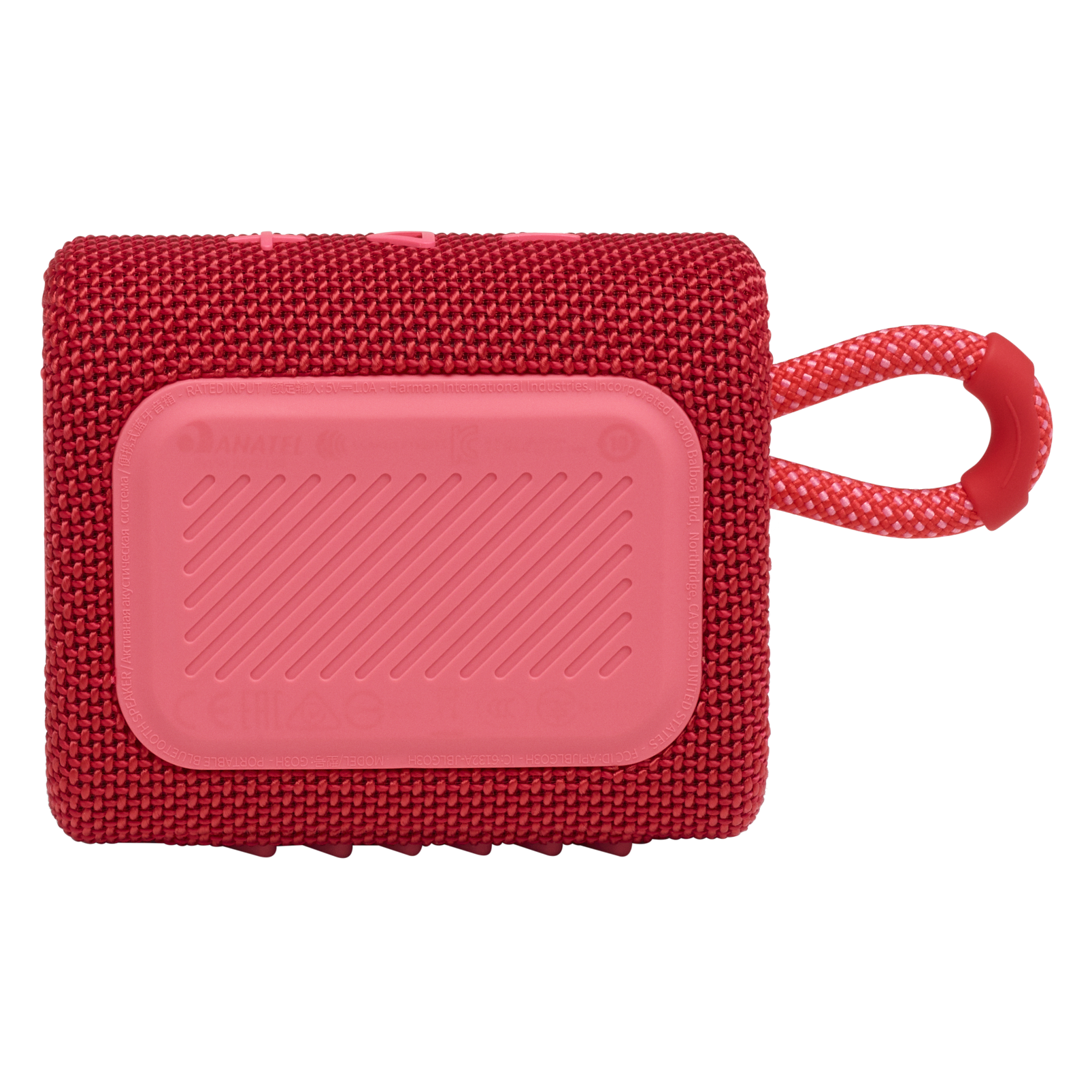 JBL Go 3 - Red - Portable Waterproof Speaker - Back