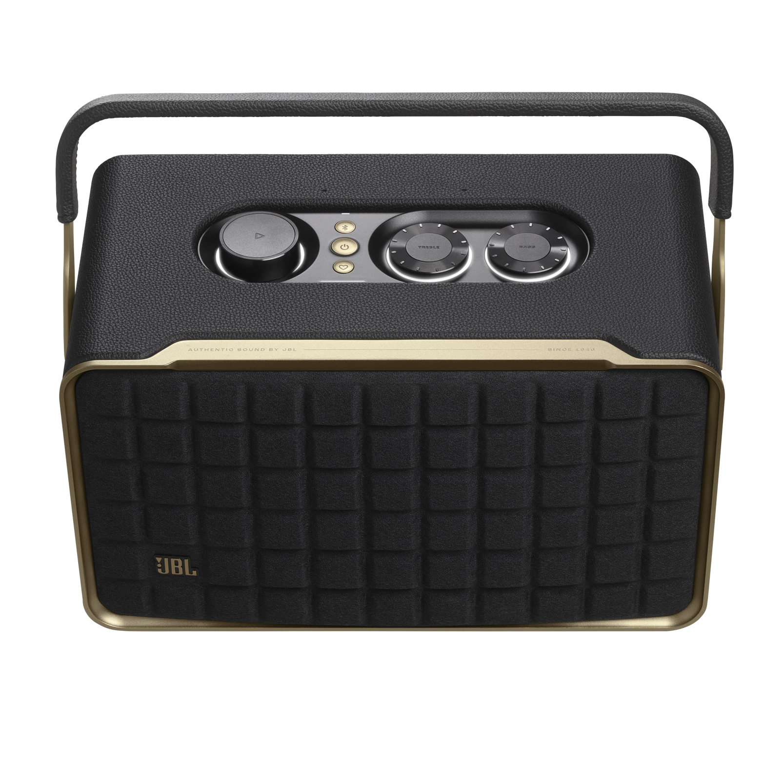 JBL Authentics 300 - Black - Portable smart home speaker with Wi-Fi, Bluetooth and voice assistants with retro design. - Detailshot 1
