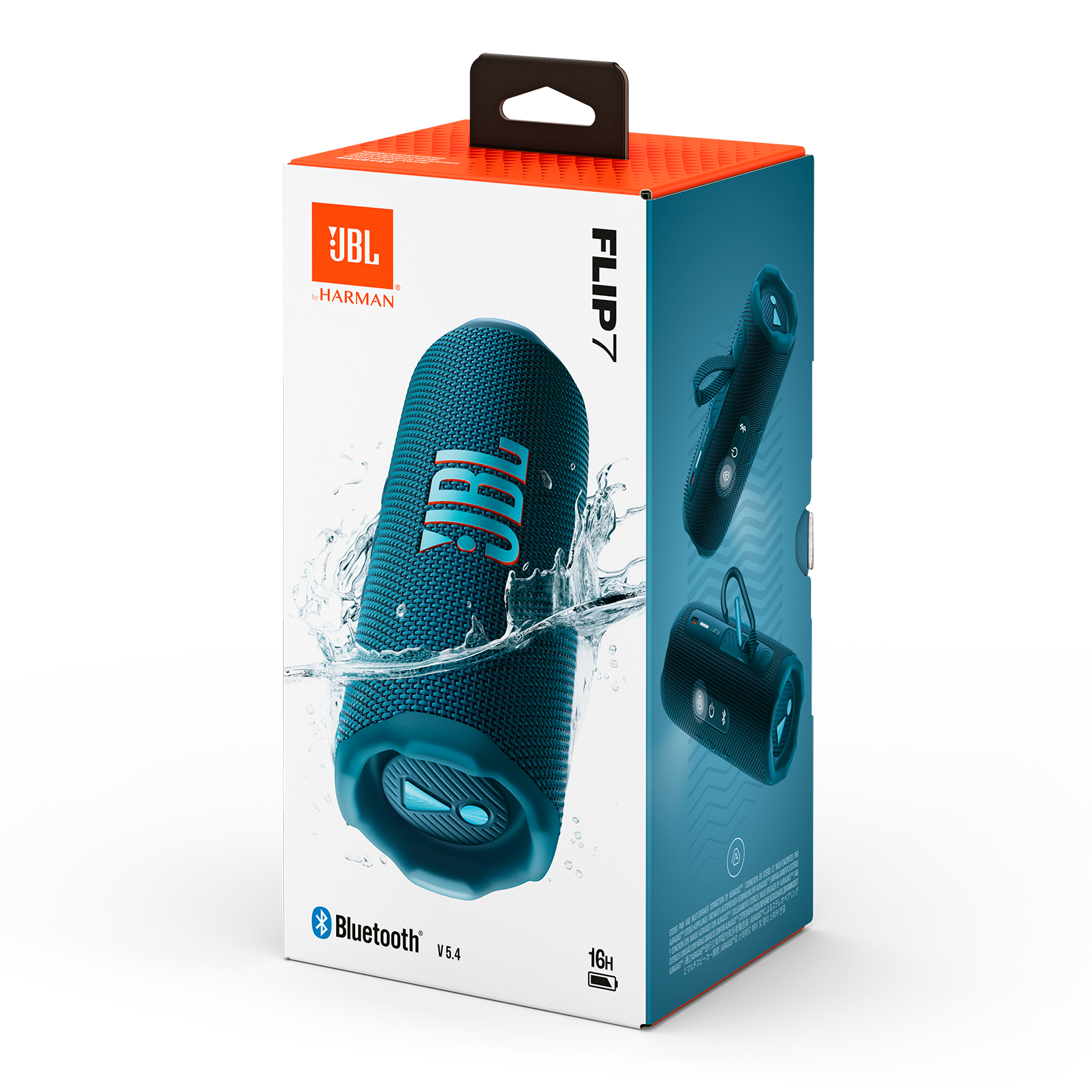 JBL Flip 7 - Blue - Portable waterproof and drop-proof  speaker - Detailshot 9