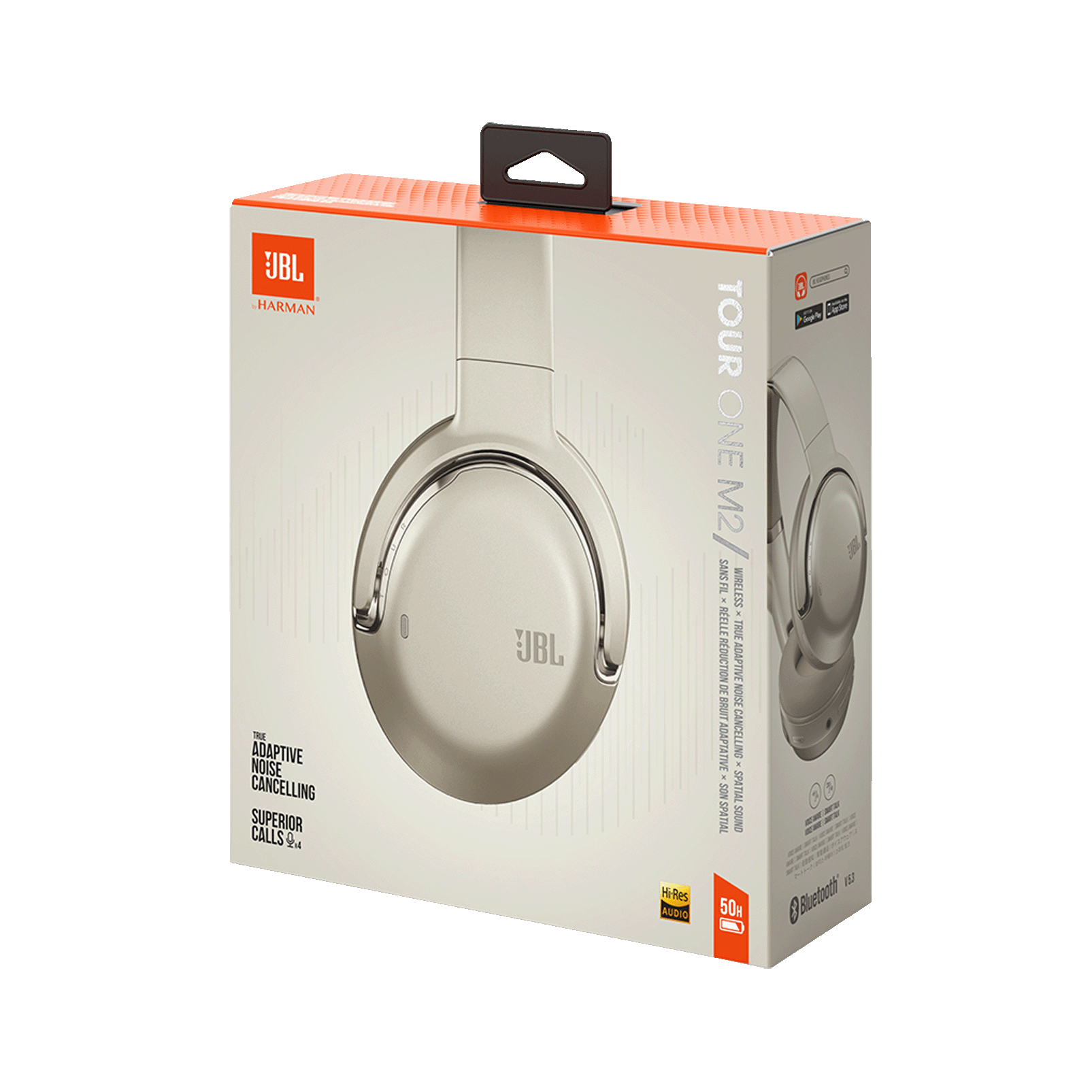 JBL Tour One M2 - Champagne - Wireless over-ear Noise Cancelling headphones - Detailshot 10