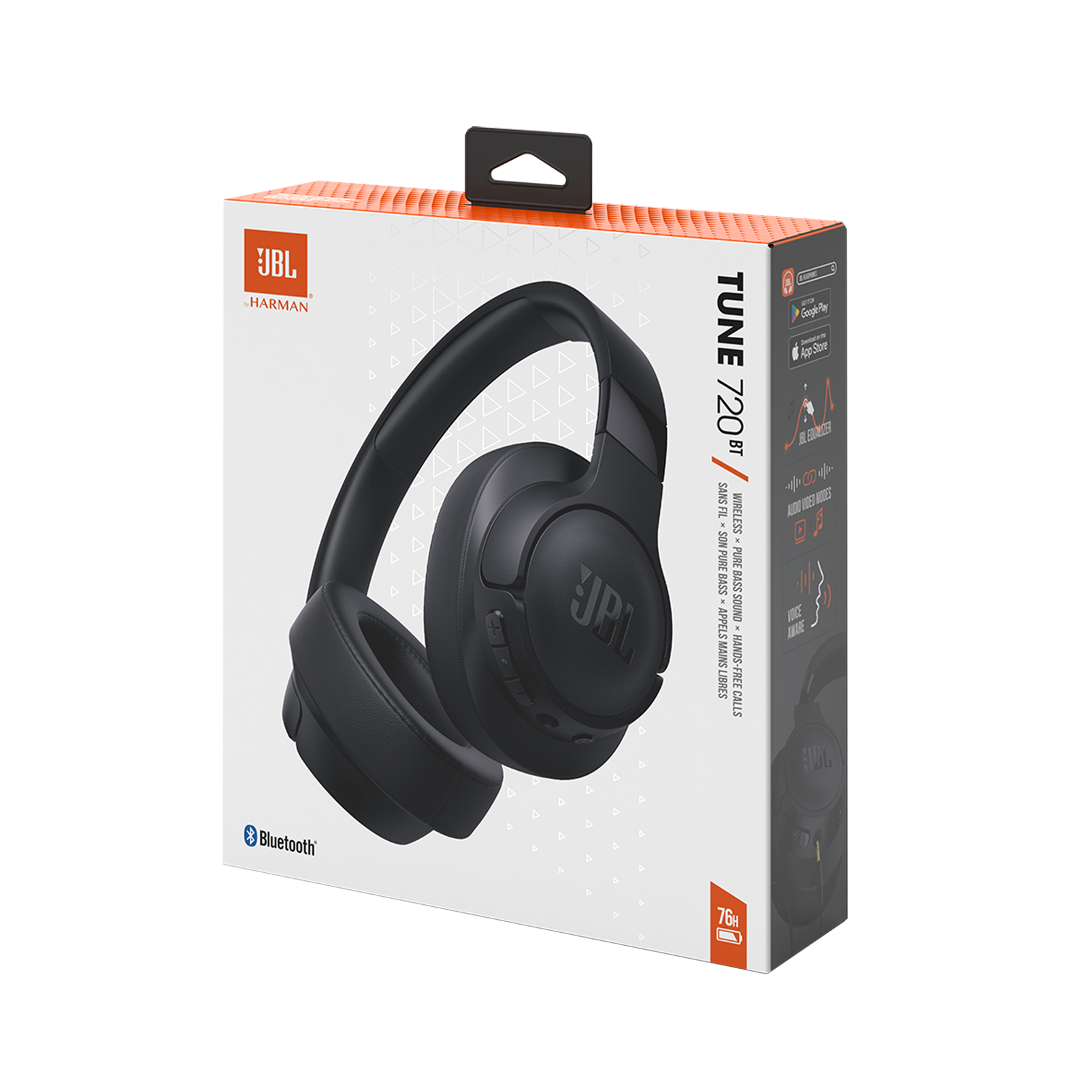JBL Tune 720BT - Black - Wireless over-ear headphones - Detailshot 10