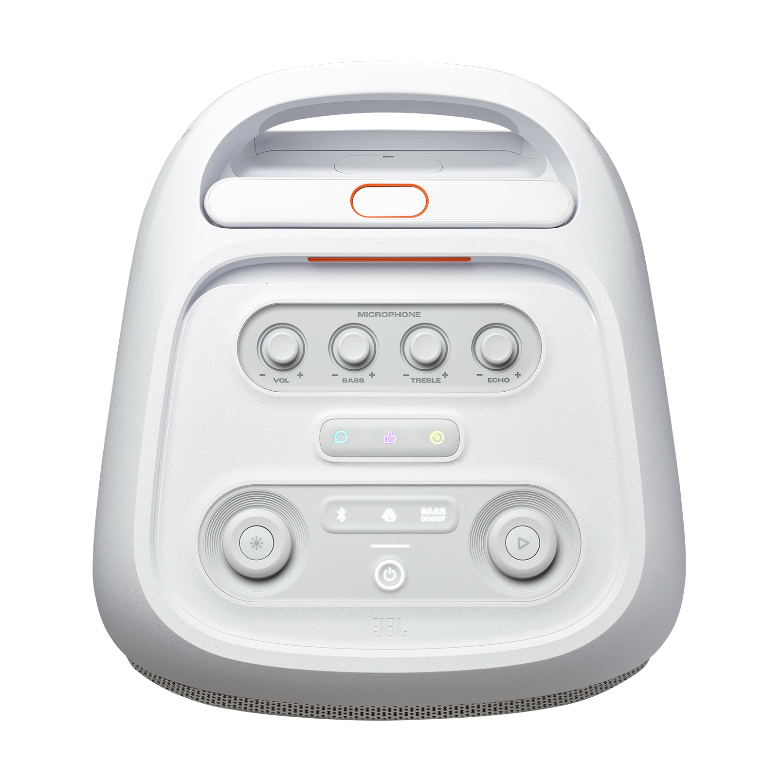 JBL PartyBox Stage 320 - White - Portable party speaker with wheels - Top