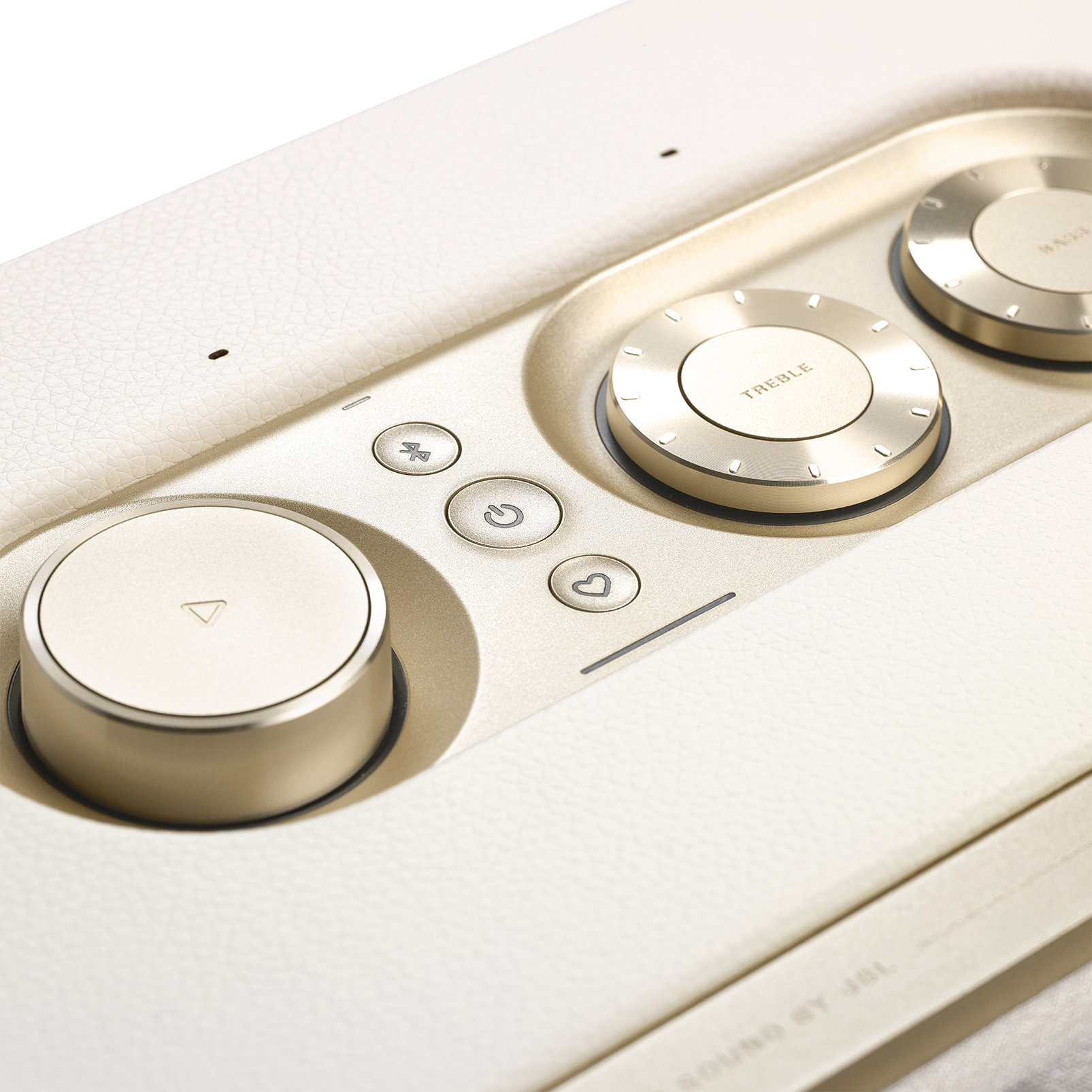 JBL Authentics 300 - White - Portable smart home speaker with Wi-Fi, Bluetooth and voice assistants with retro design. - Detailshot 1