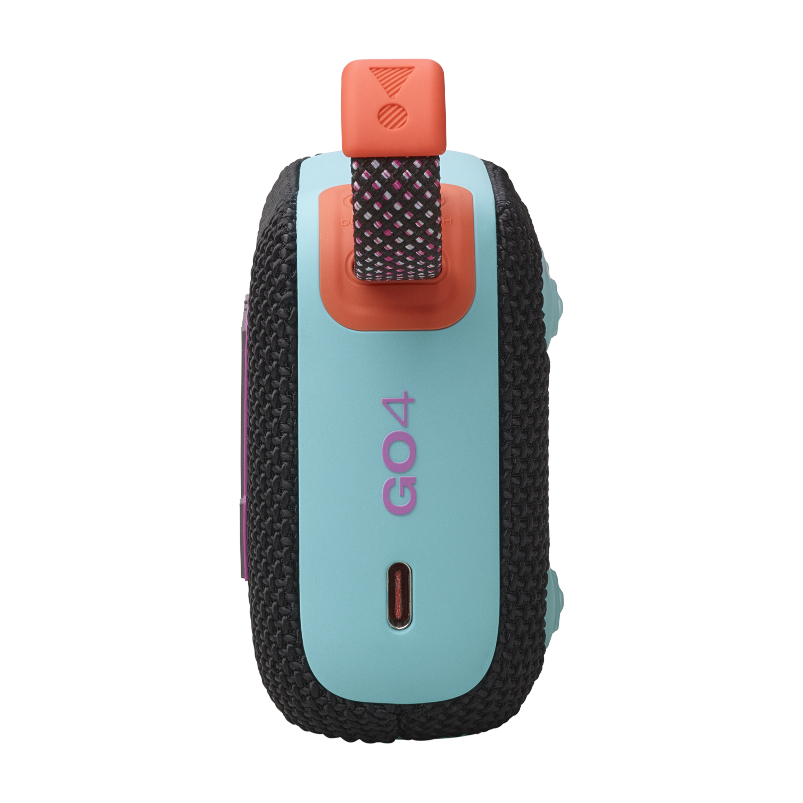 JBL Go 4 - Black and Orange - Ultra-Portable Bluetooth Speaker - Left