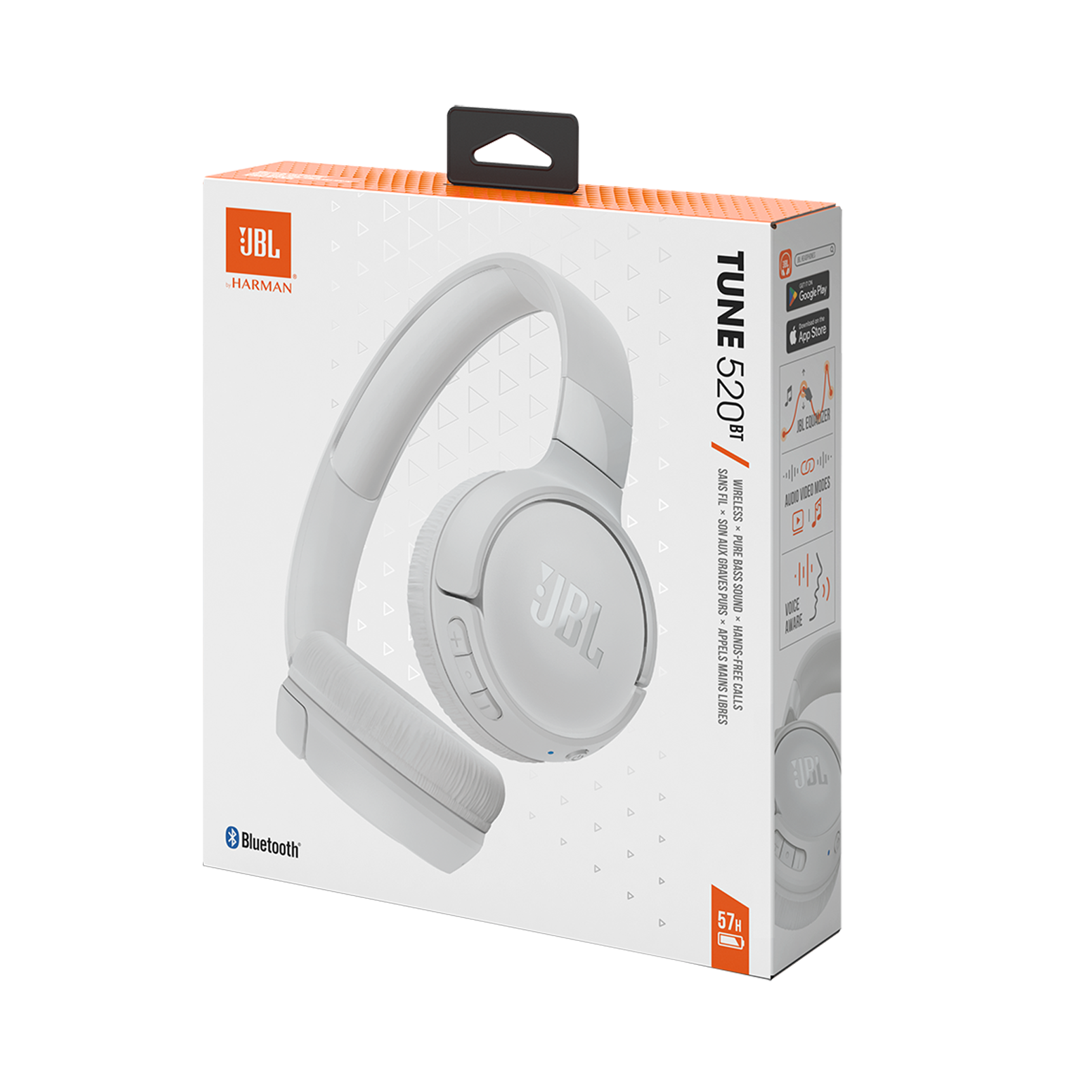 JBL Tune 520BT - White - Wireless on-ear headphones - Detailshot 10
