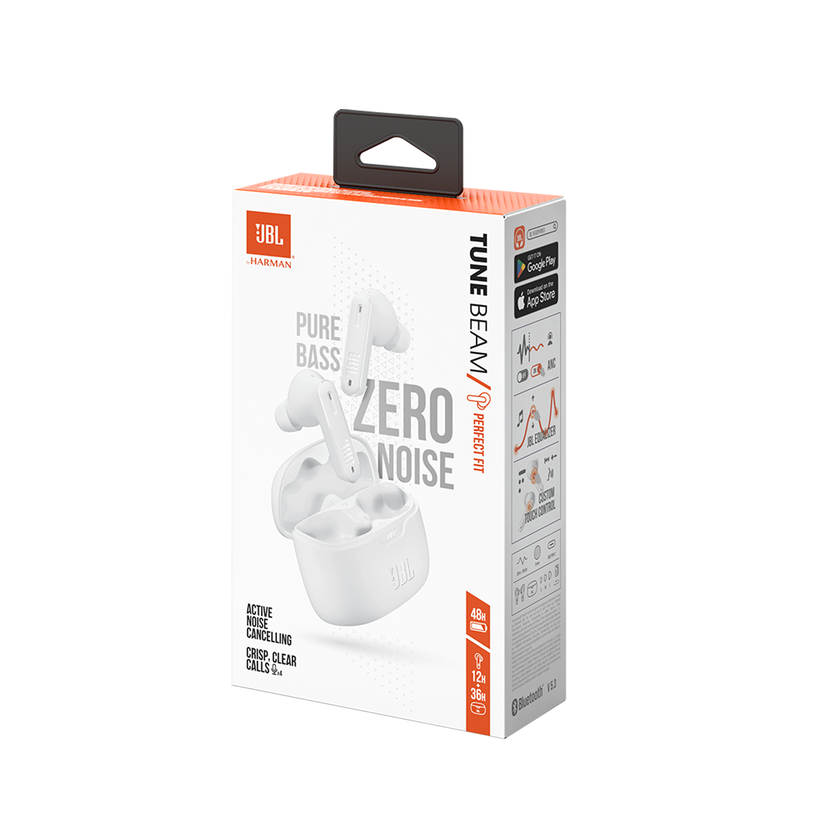 JBL Tune Beam - White - True wireless Noise Cancelling earbuds - Detailshot 10