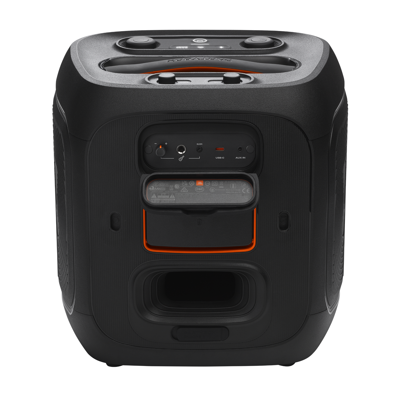 JBL PartyBox Encore 2 - Black - Portable party speaker with 1 mic - Back