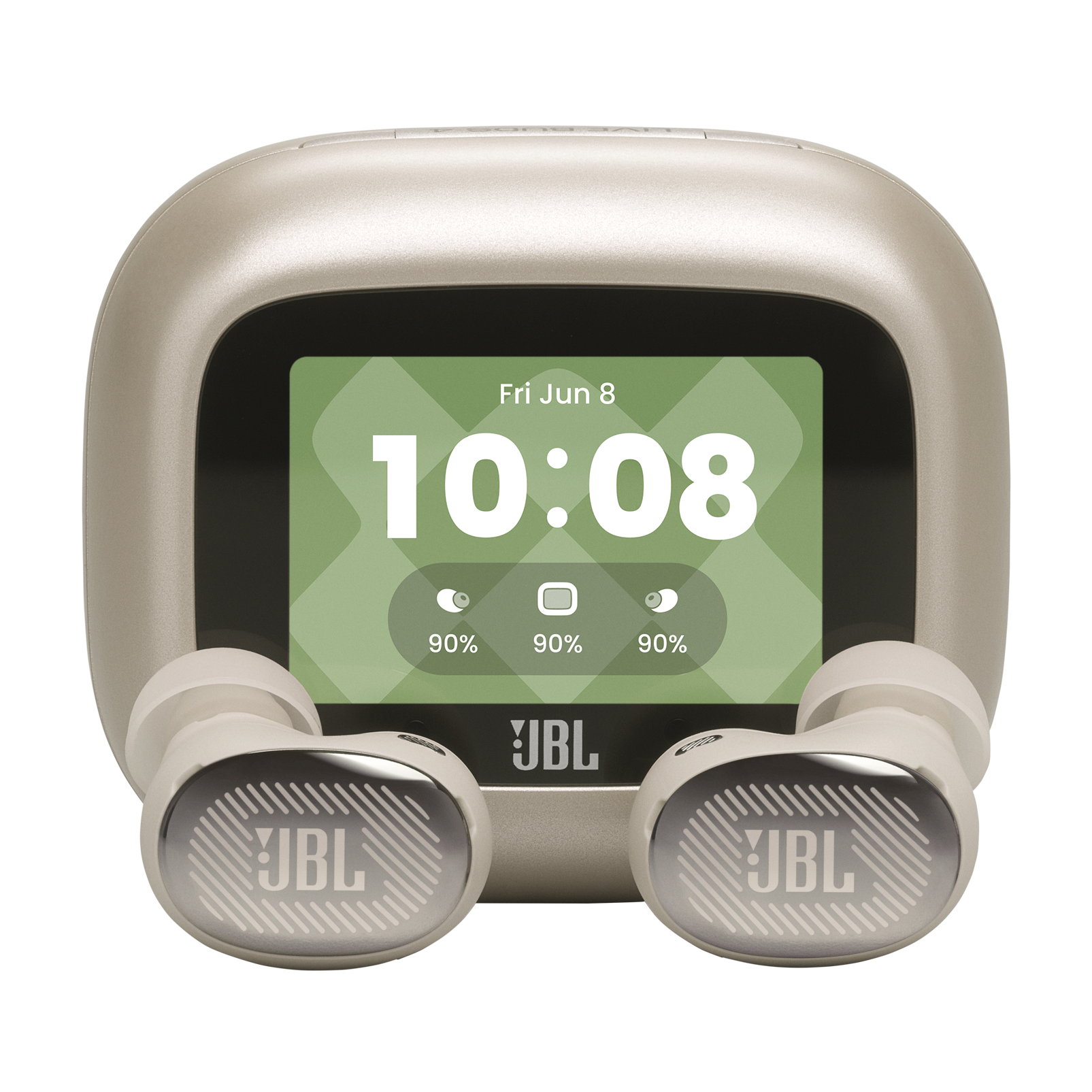 JBL Live Buds 4 - Sand - True wireless Noise Cancelling earbuds - Hero