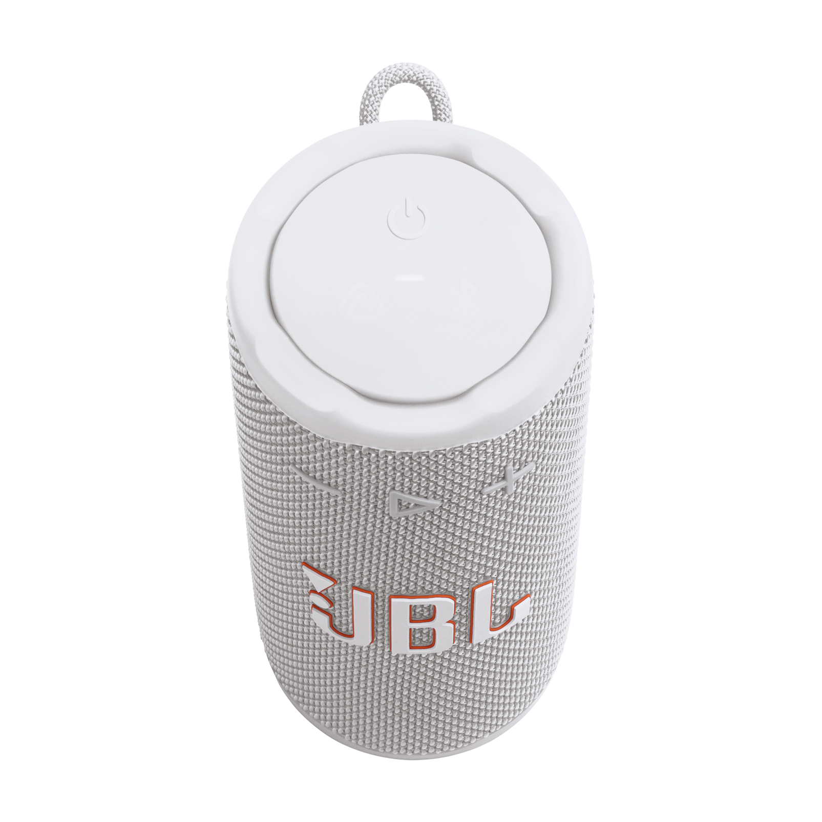 JBL Grip - White - Compact Bluetooth speaker with bold JBL Pro Sound and ambient light - Top