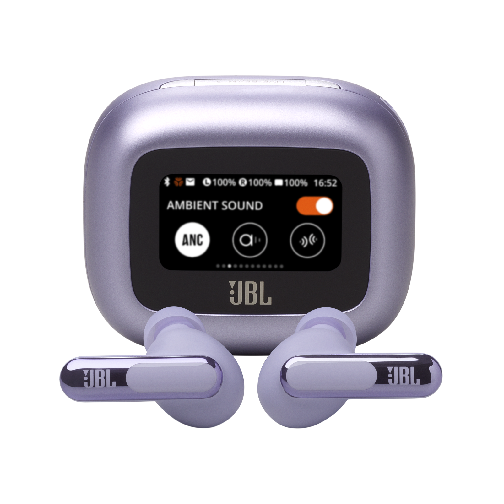JBL Live Beam 3 - Purple - True wireless noise-cancelling closed-stick earbuds - Hero