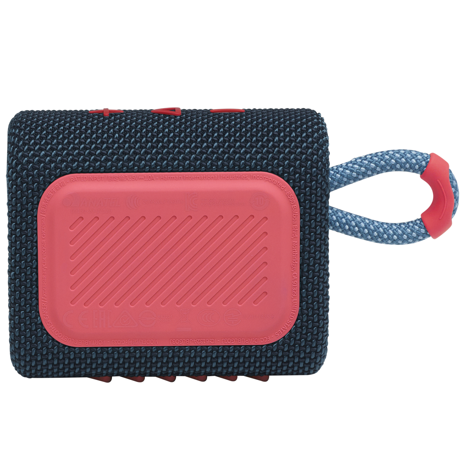 JBL Go 3 - Blue / Pink - Portable Waterproof Speaker - Back