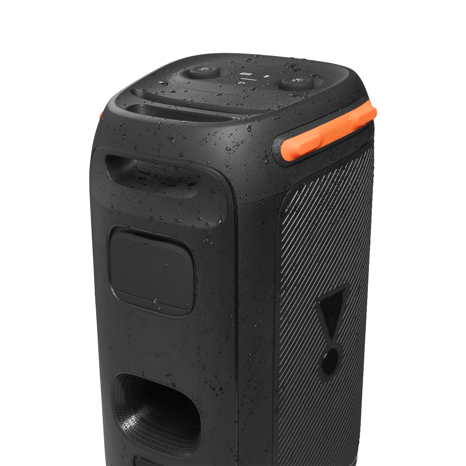 JBL Partybox 110 - Black - Portable party speaker with 160W powerful sound, built-in lights and splashproof design. - Detailshot 6