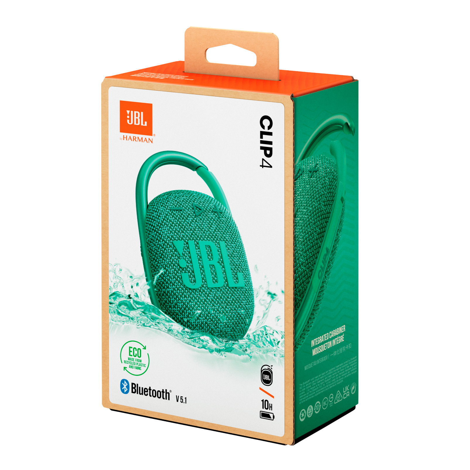JBL Clip 4 Eco - Green - Ultra-portable Waterproof Speaker - Detailshot 5