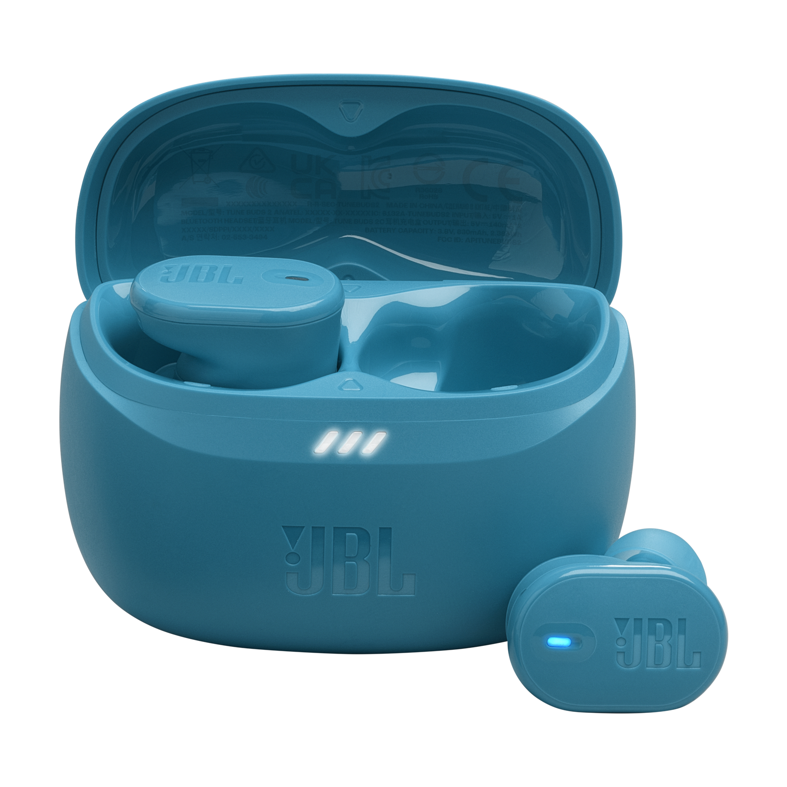 JBL Tune Buds 2 - Turquoise - True Wireless Noise Cancelling Earbuds - Hero