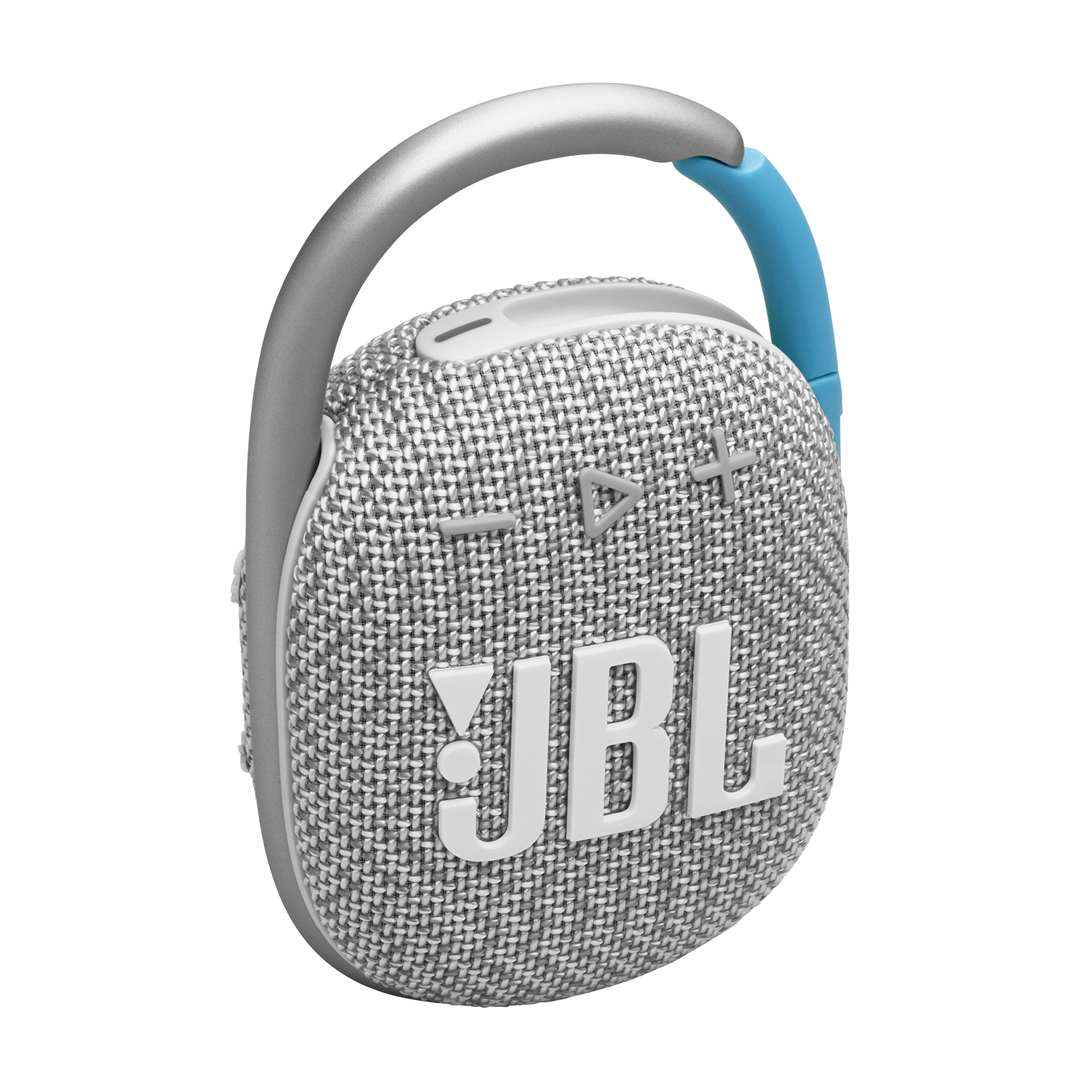 JBL Clip 4 Eco - White - Ultra-portable Waterproof Speaker - Hero