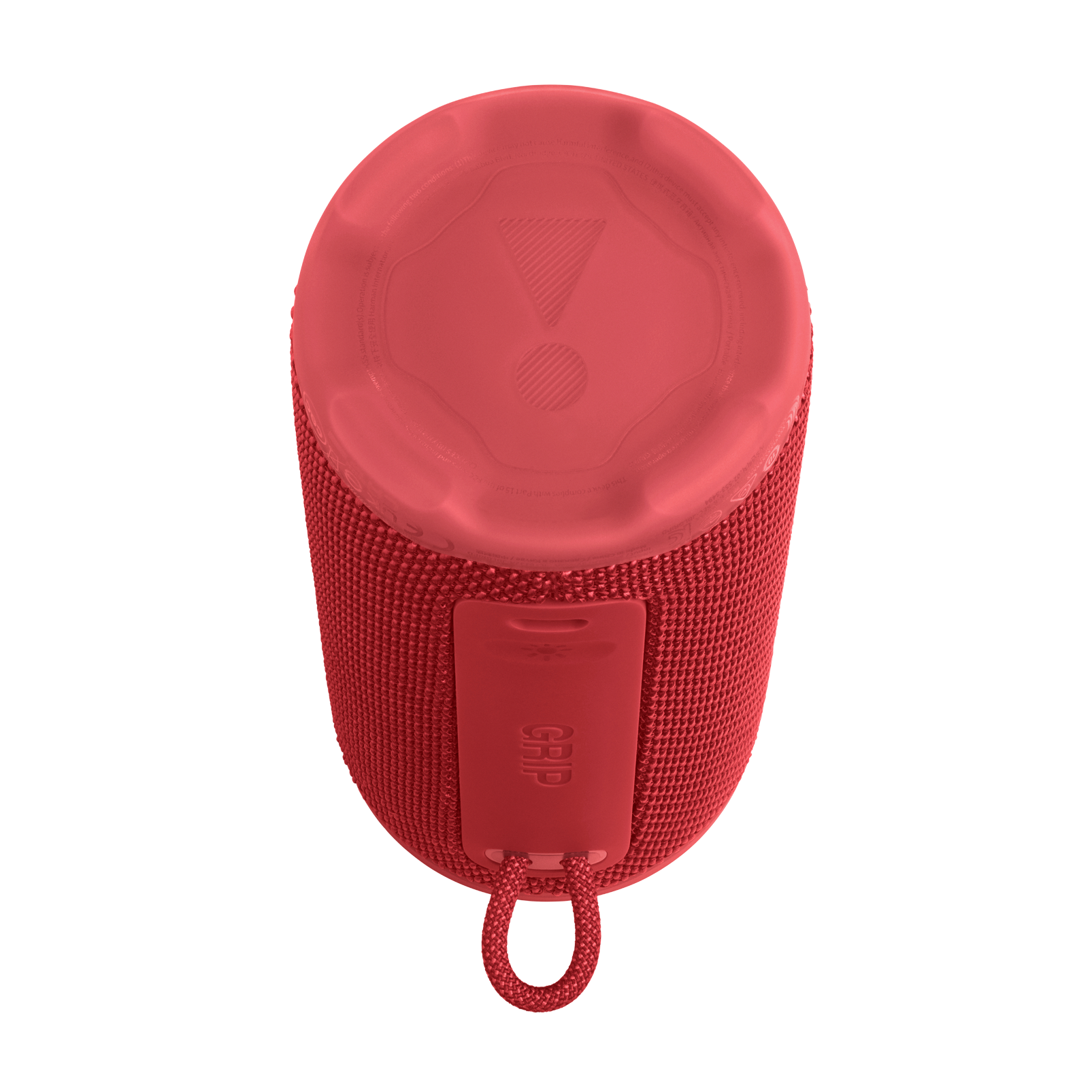 JBL Grip - Red - Compact Bluetooth speaker with bold JBL Pro Sound and ambient light - Bottom