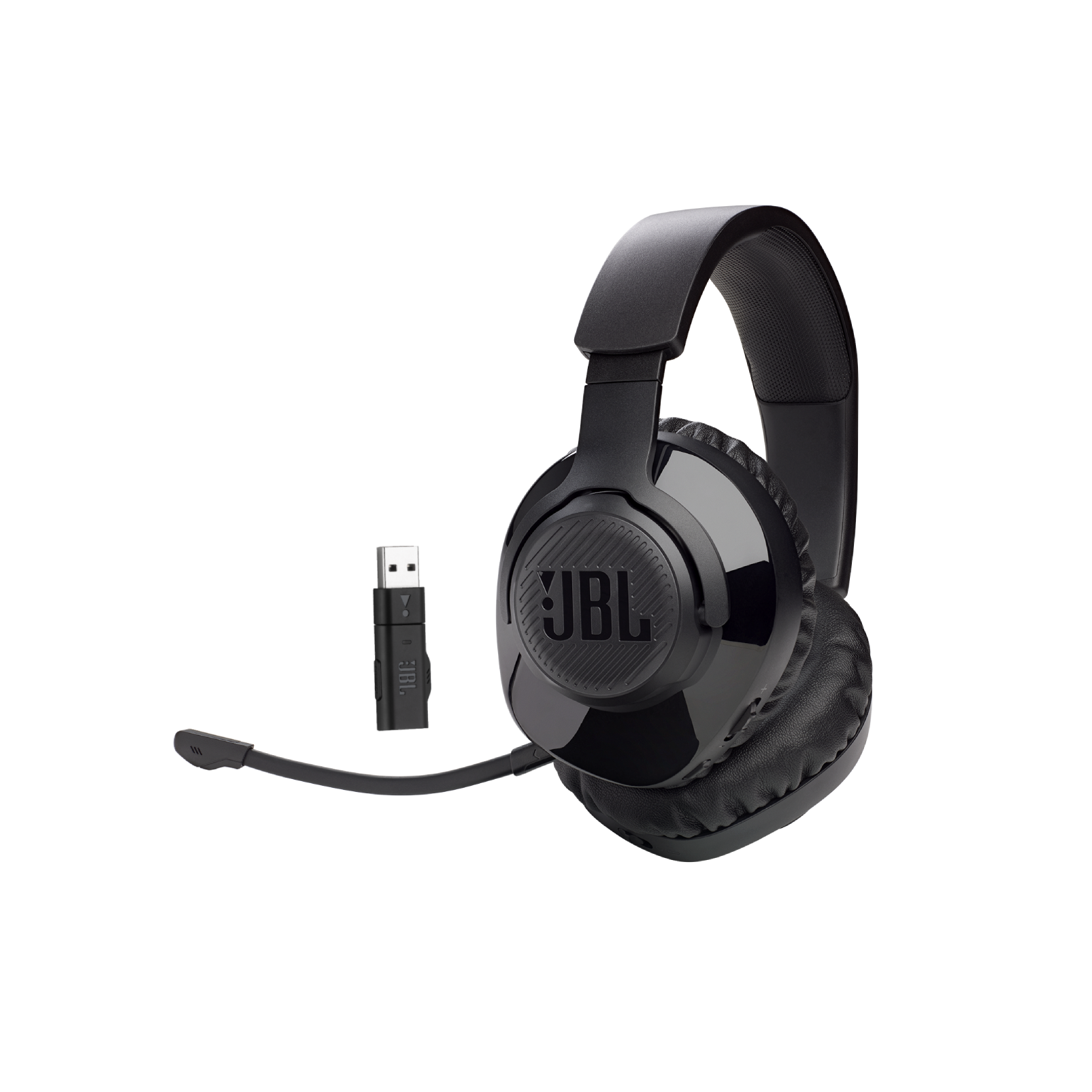 JBL Quantum 350 Wireless - Black - Wireless PC gaming headset with detachable boom mic - Detailshot 13