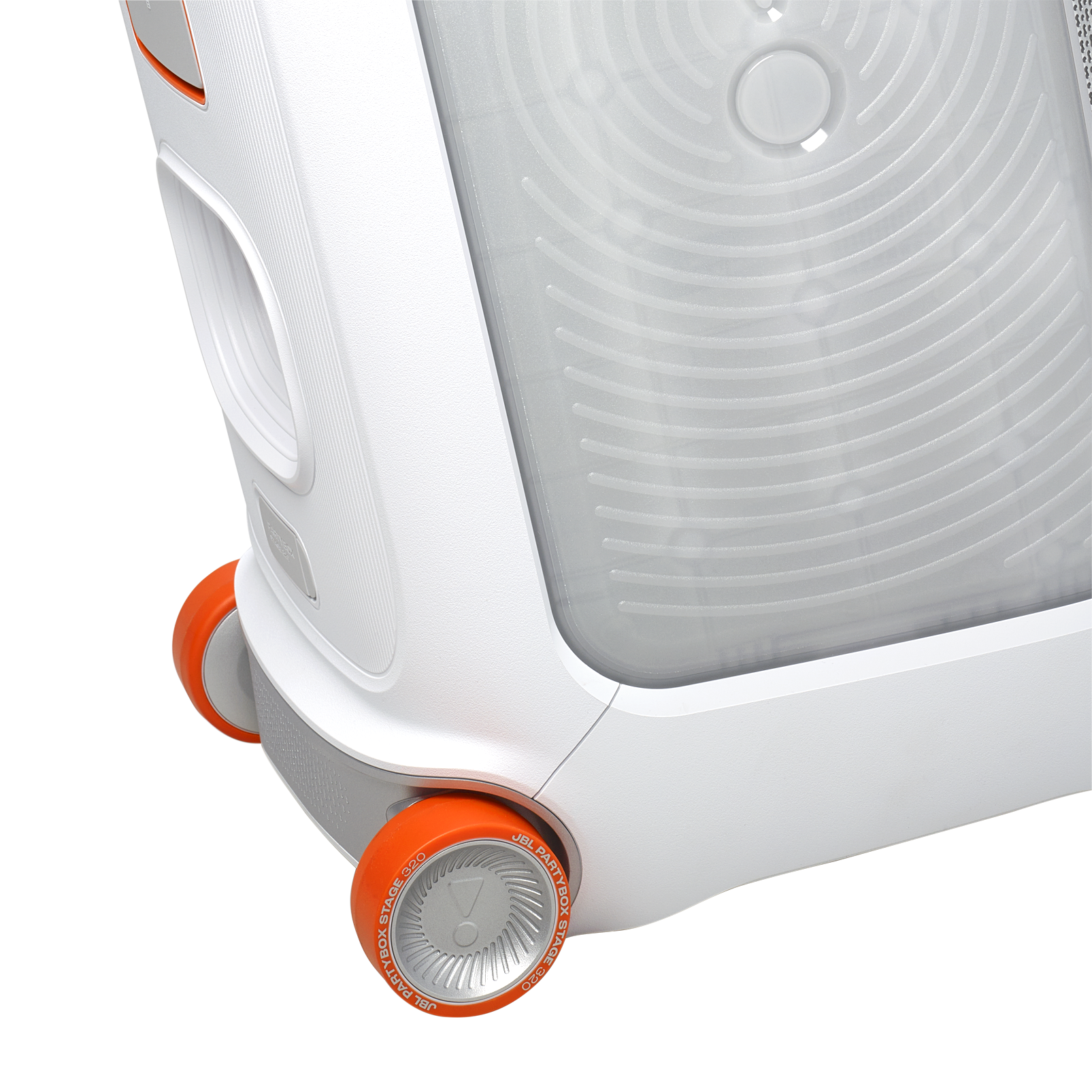 JBL PartyBox Stage 320 - White - Portable party speaker with wheels - Detailshot 6