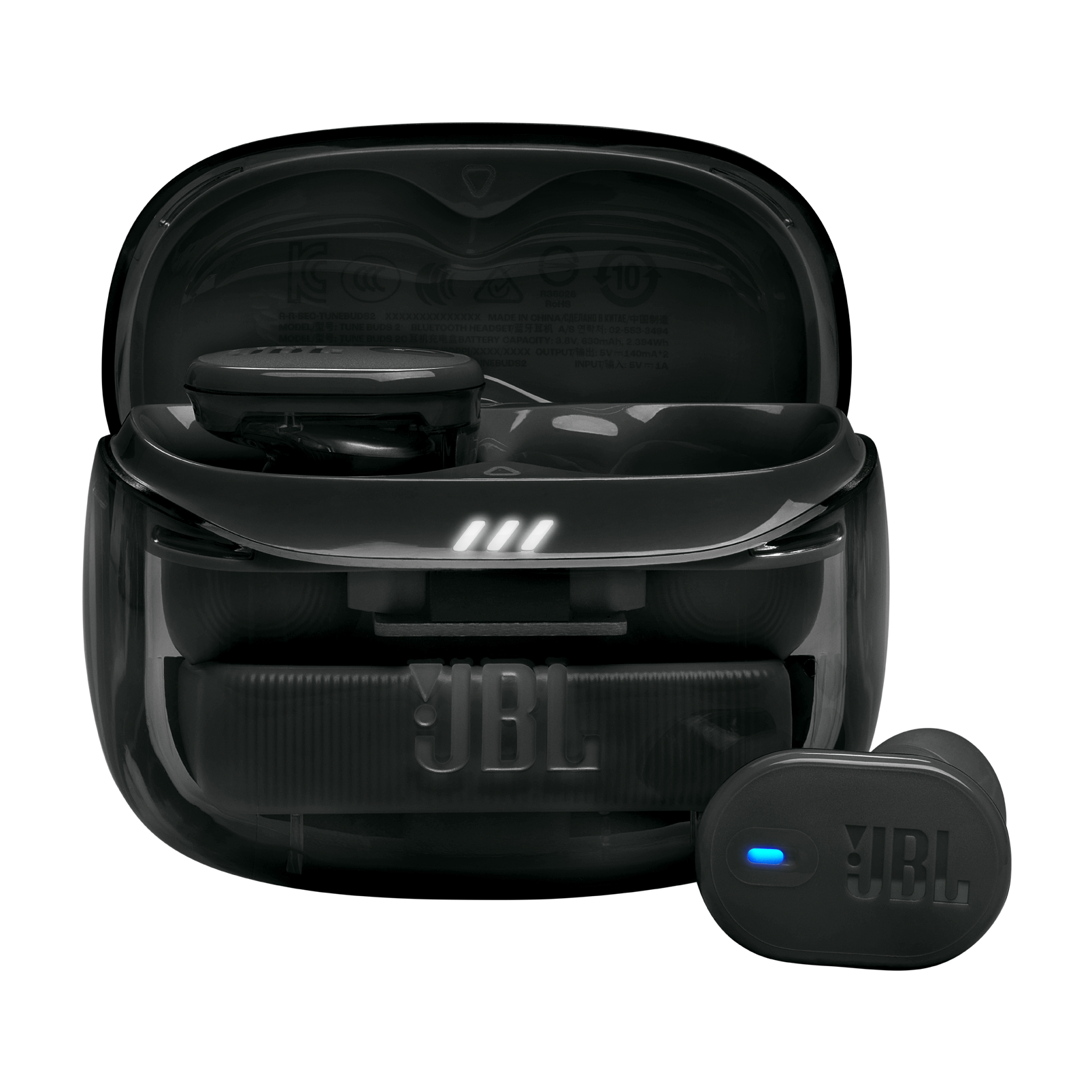 JBL Tune Buds 2 Ghost Edition - Ghost Black - True Wireless Noise Cancelling Earbuds - Hero
