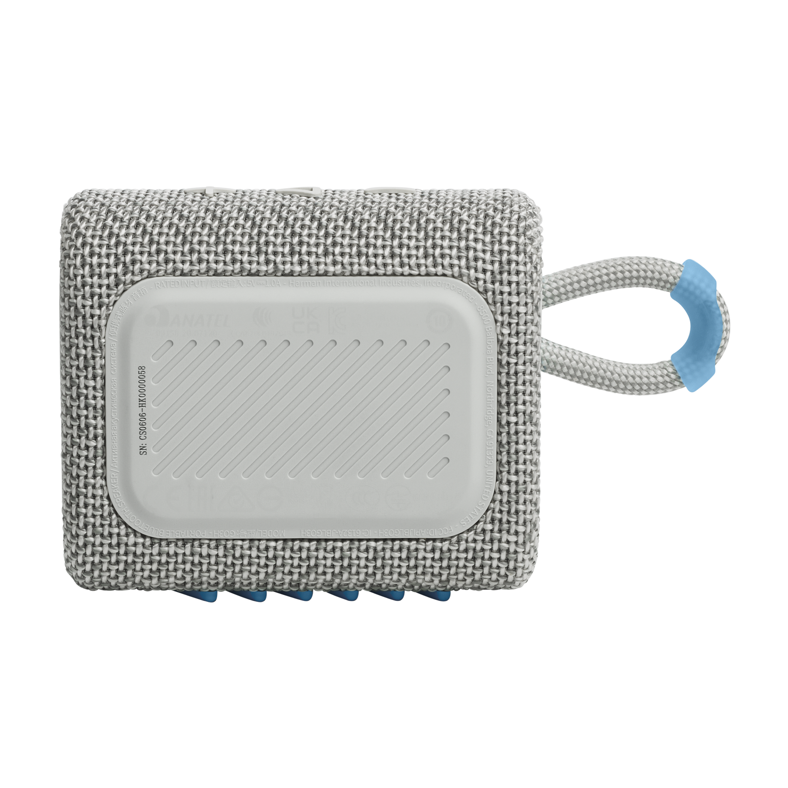 JBL Go 3 Eco - White - Ultra-portable Waterproof Speaker - Back