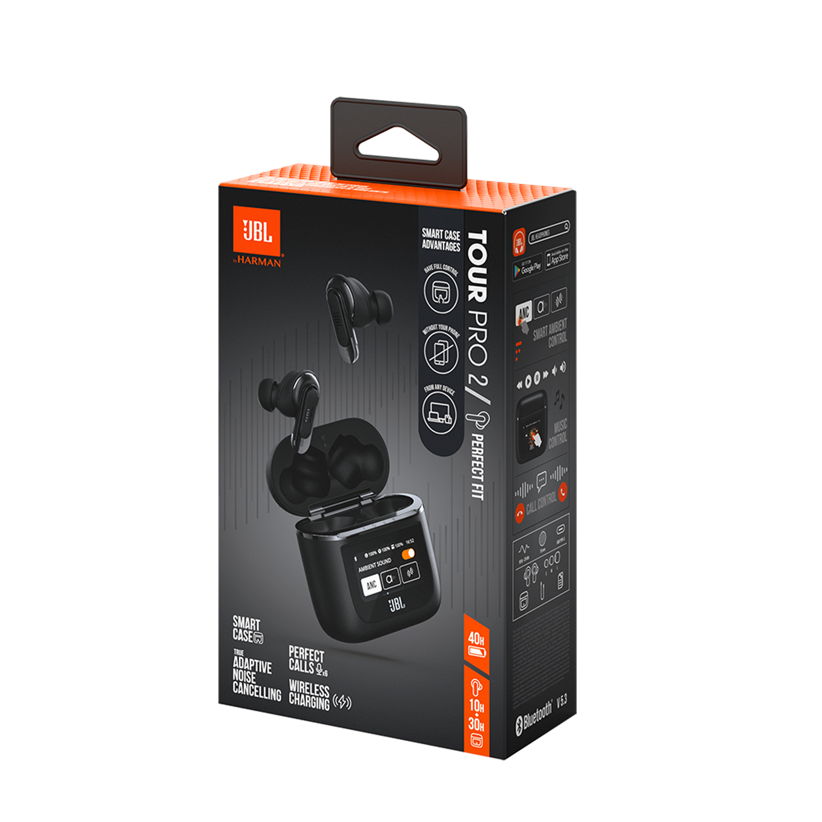 JBL Tour Pro 2 - Black - True wireless Noise Cancelling earbuds - Detailshot 10