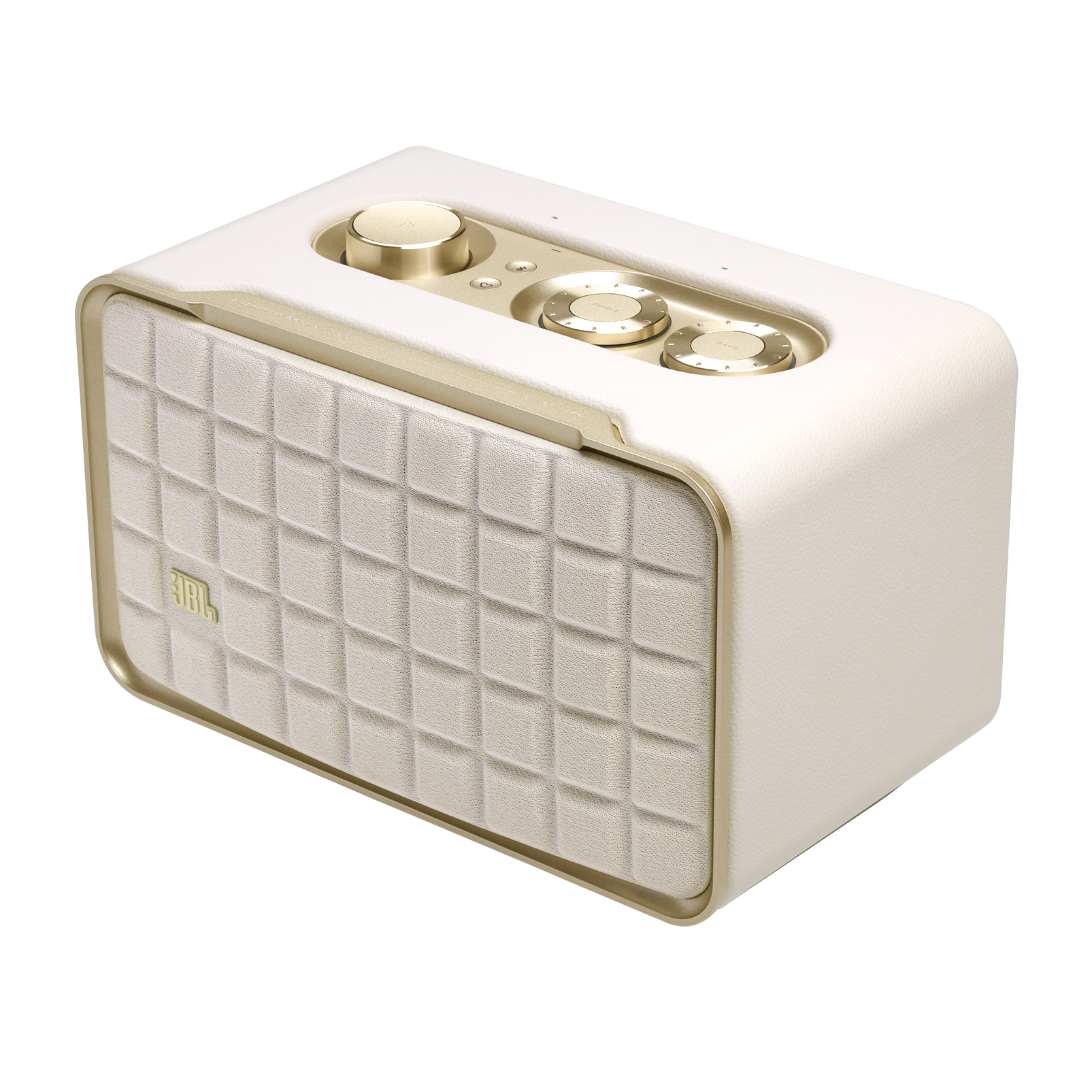 JBL Authentics 200 - White - Smart home speaker with Wi-Fi, Bluetooth and Voice Assistants with retro design - Detailshot 2