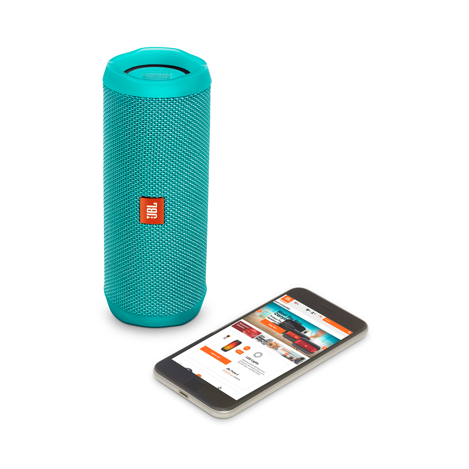 JBL Flip 4 - Teal - A full-featured waterproof portable Bluetooth speaker with surprisingly powerful sound. - Detailshot 2