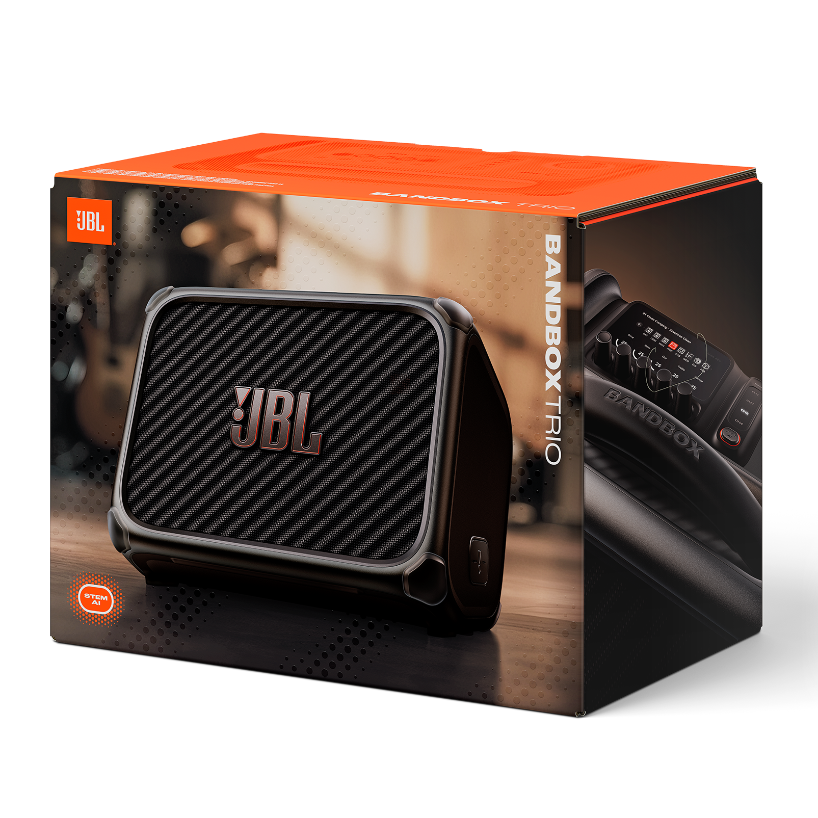 JBL BandBox Trio - Black - Portable AI-powered practice amp and speaker - Detailshot 2