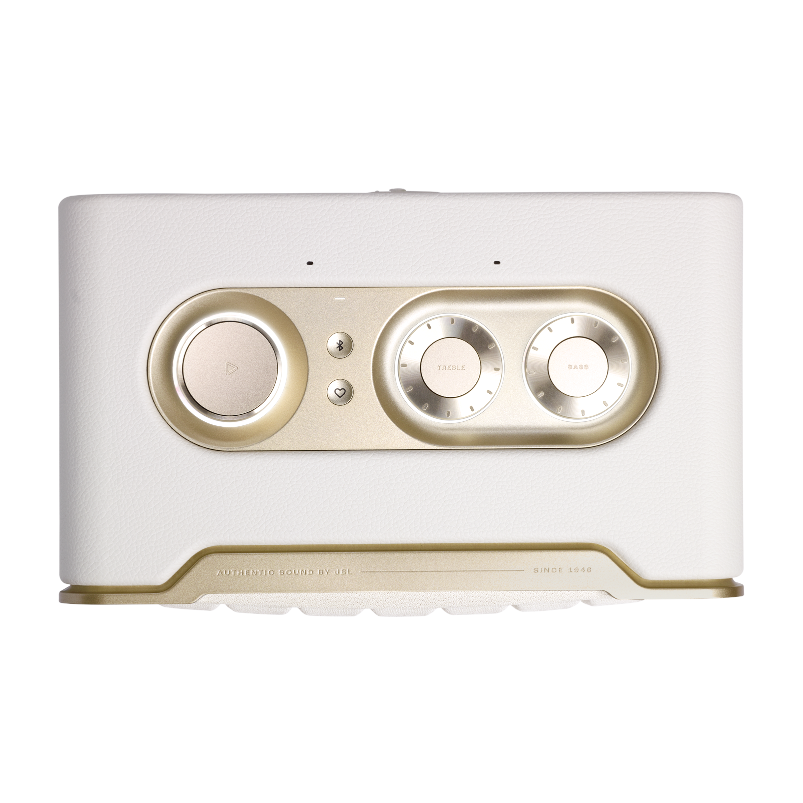 JBL Authentics 200 - White - Smart home speaker with Wi-Fi, Bluetooth and Voice Assistants with retro design - Top