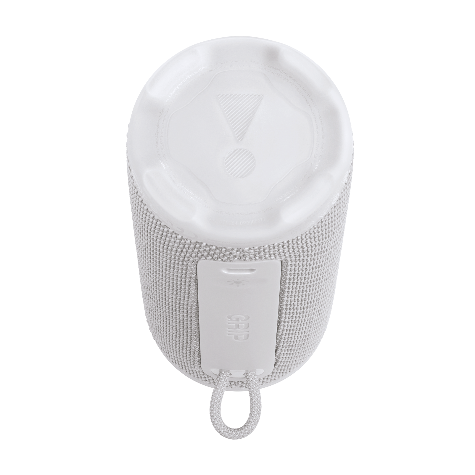 JBL Grip - White - Compact Bluetooth speaker with bold JBL Pro Sound and ambient light - Bottom