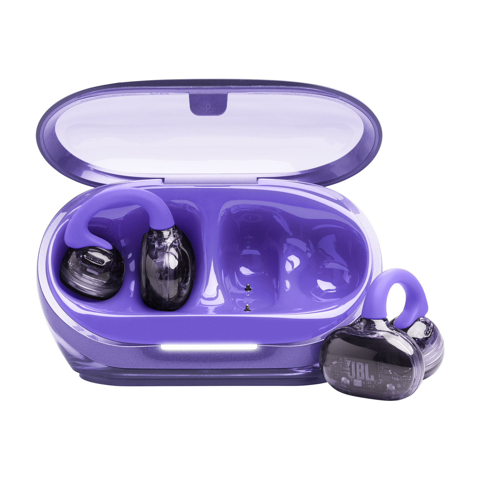 JBL Soundgear Clips - Purple - True wireless open-ear headphones - Hero