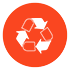 Recycled plastic and fabric, plus FSC certified paper packaging