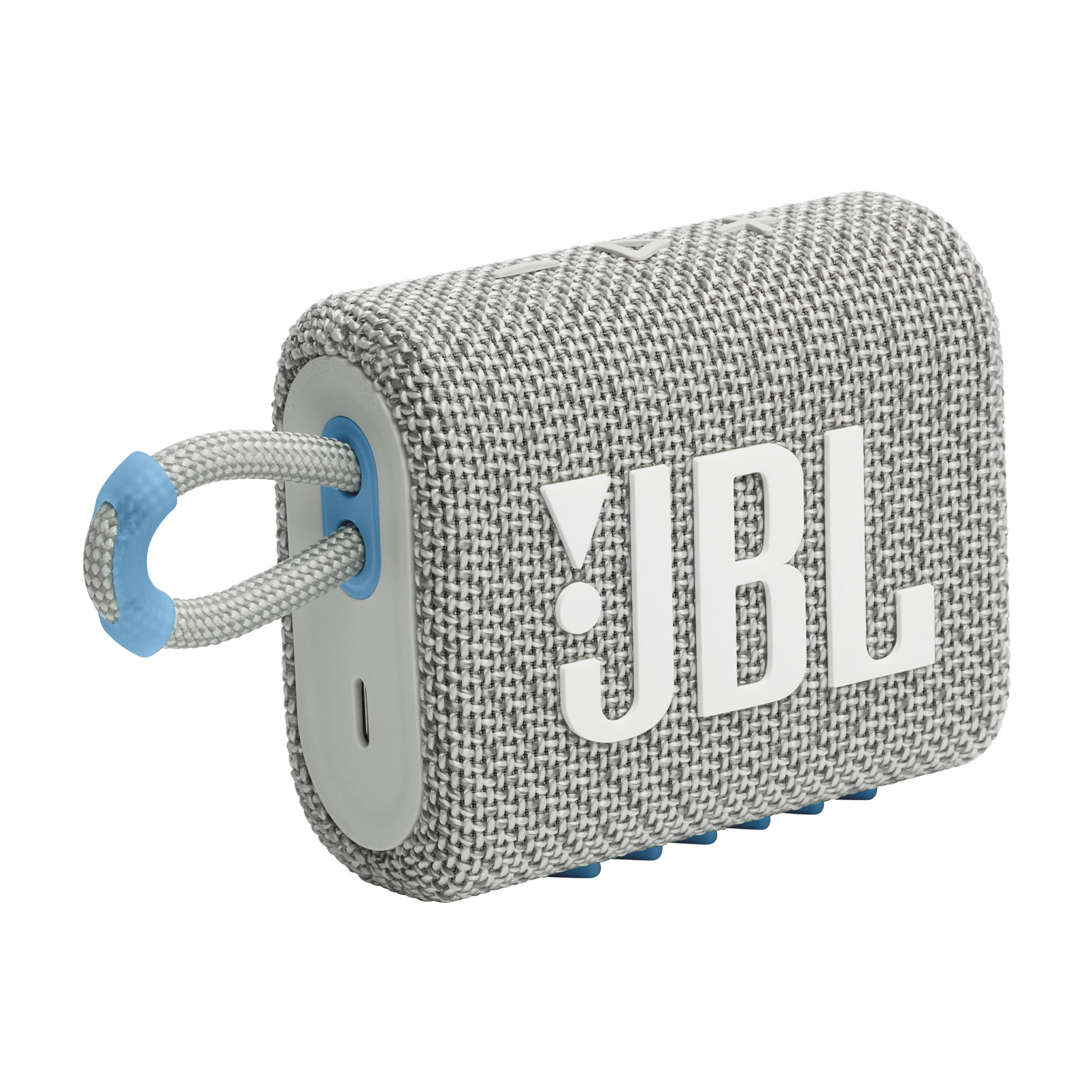 JBL Go 3 Eco - White - Ultra-portable Waterproof Speaker - Hero
