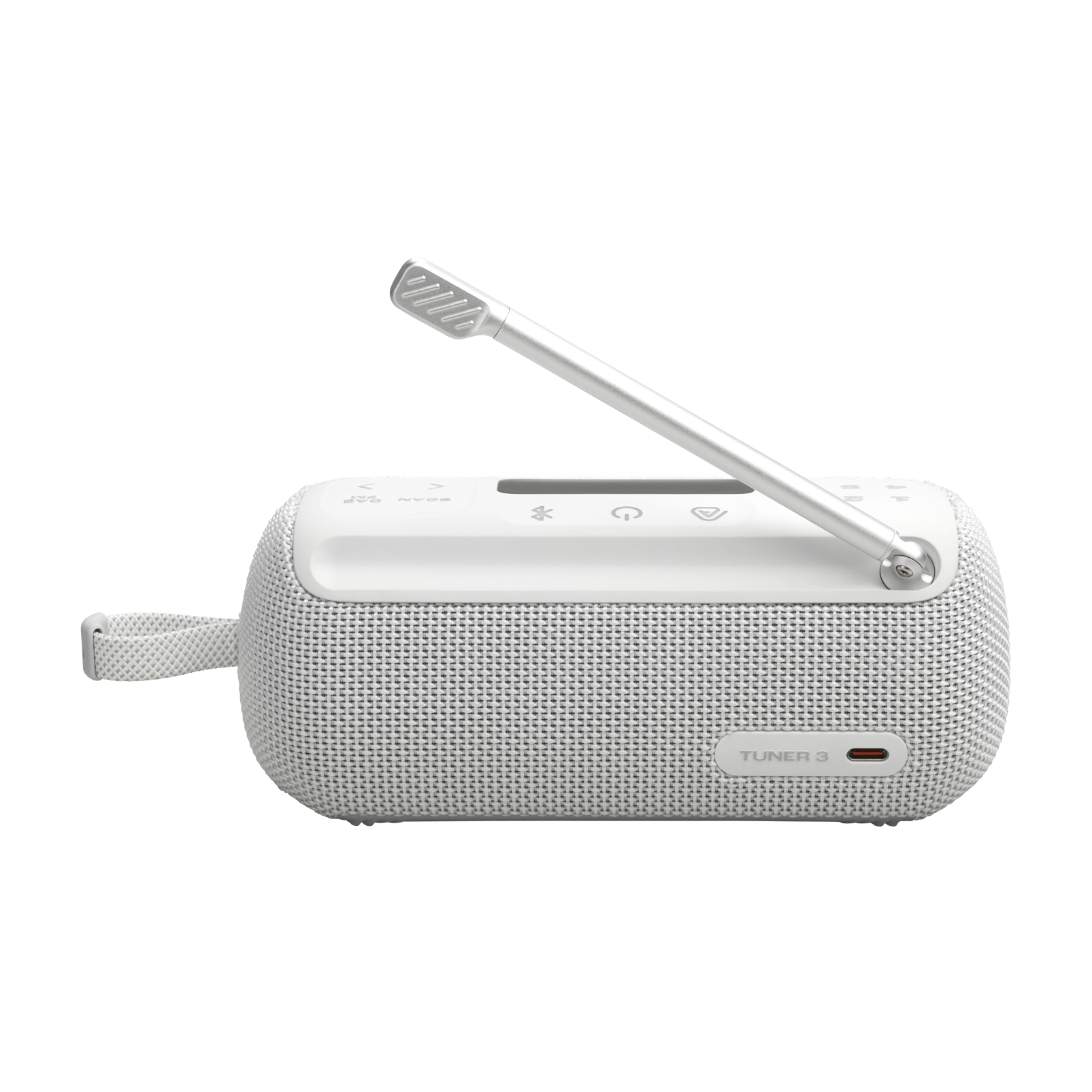 JBL Tuner 3 - White - Portable DAB/DAB+/FM radio with Bluetooth - Back