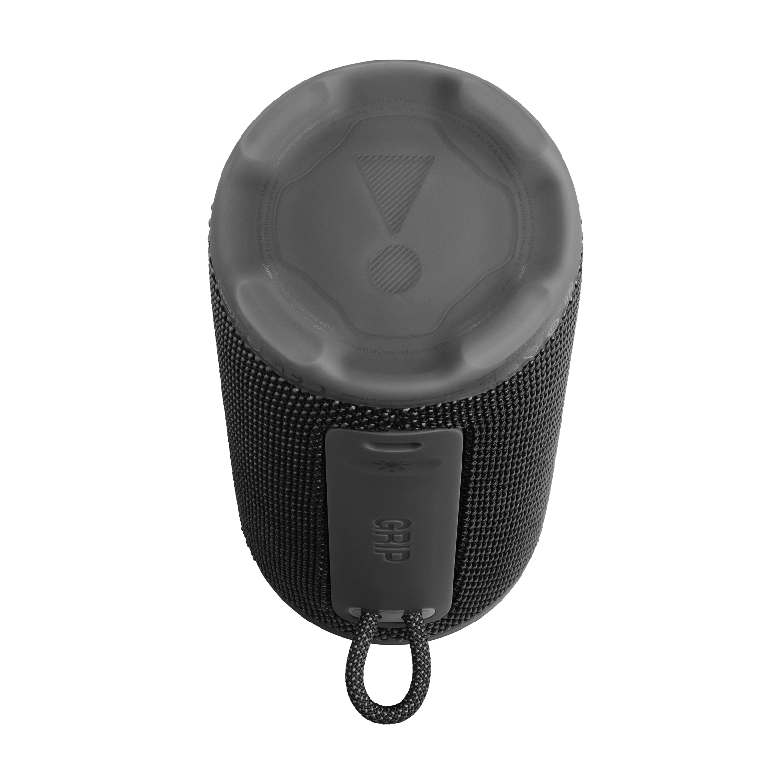 JBL Grip - Black - Compact Bluetooth speaker with bold JBL Pro Sound and ambient light - Bottom
