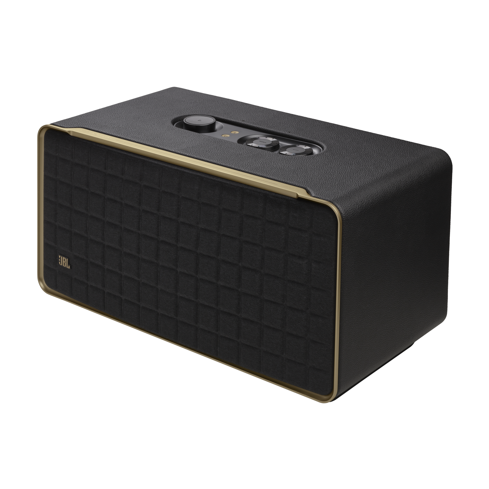 JBL Authentics 500 - Black - Hi-fidelity smart home speaker with Wi-Fi, Bluetooth and Voice Assistants with retro design. - Detailshot 1
