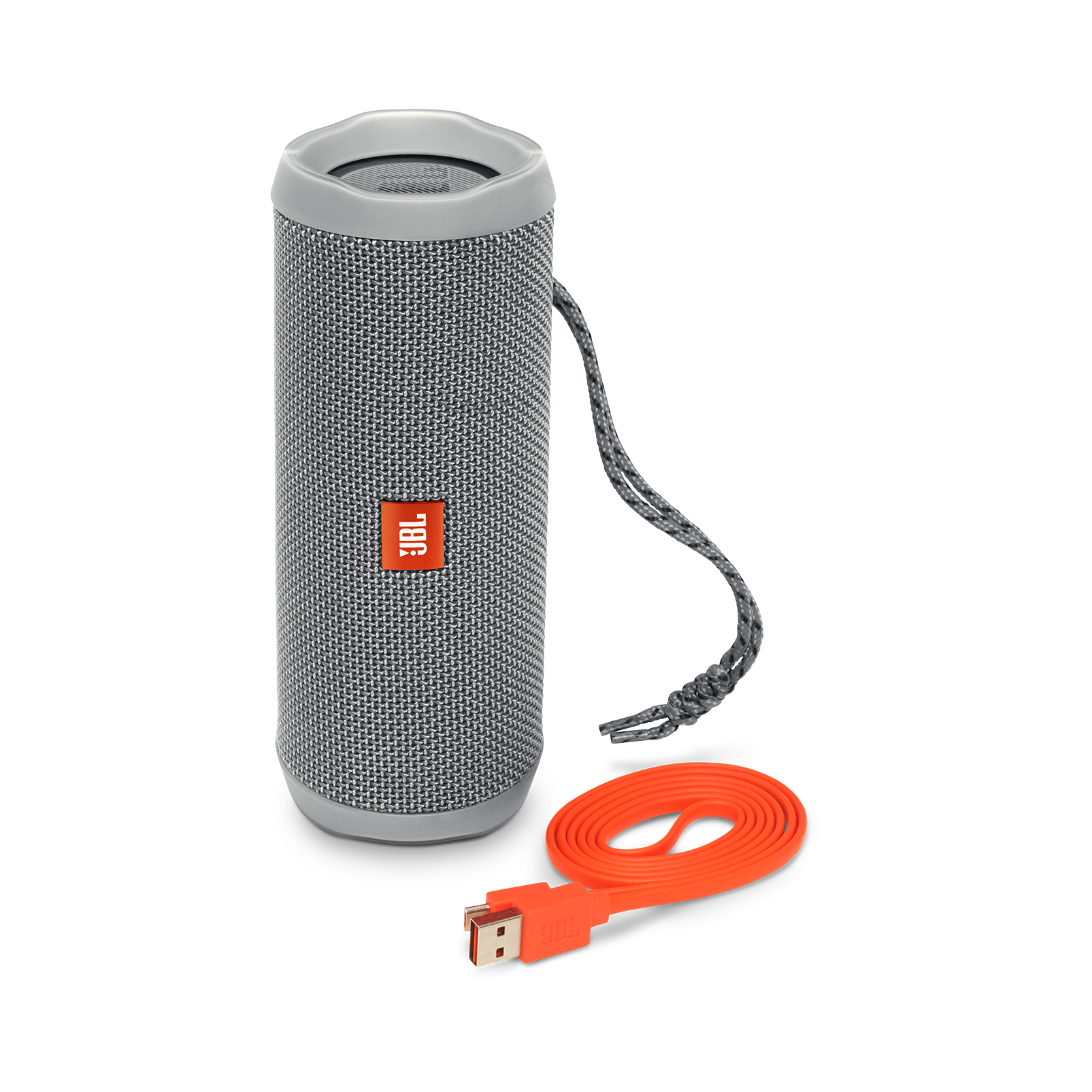 JBL Flip 4 - Grey - A full-featured waterproof portable Bluetooth speaker with surprisingly powerful sound. - Detailshot 1