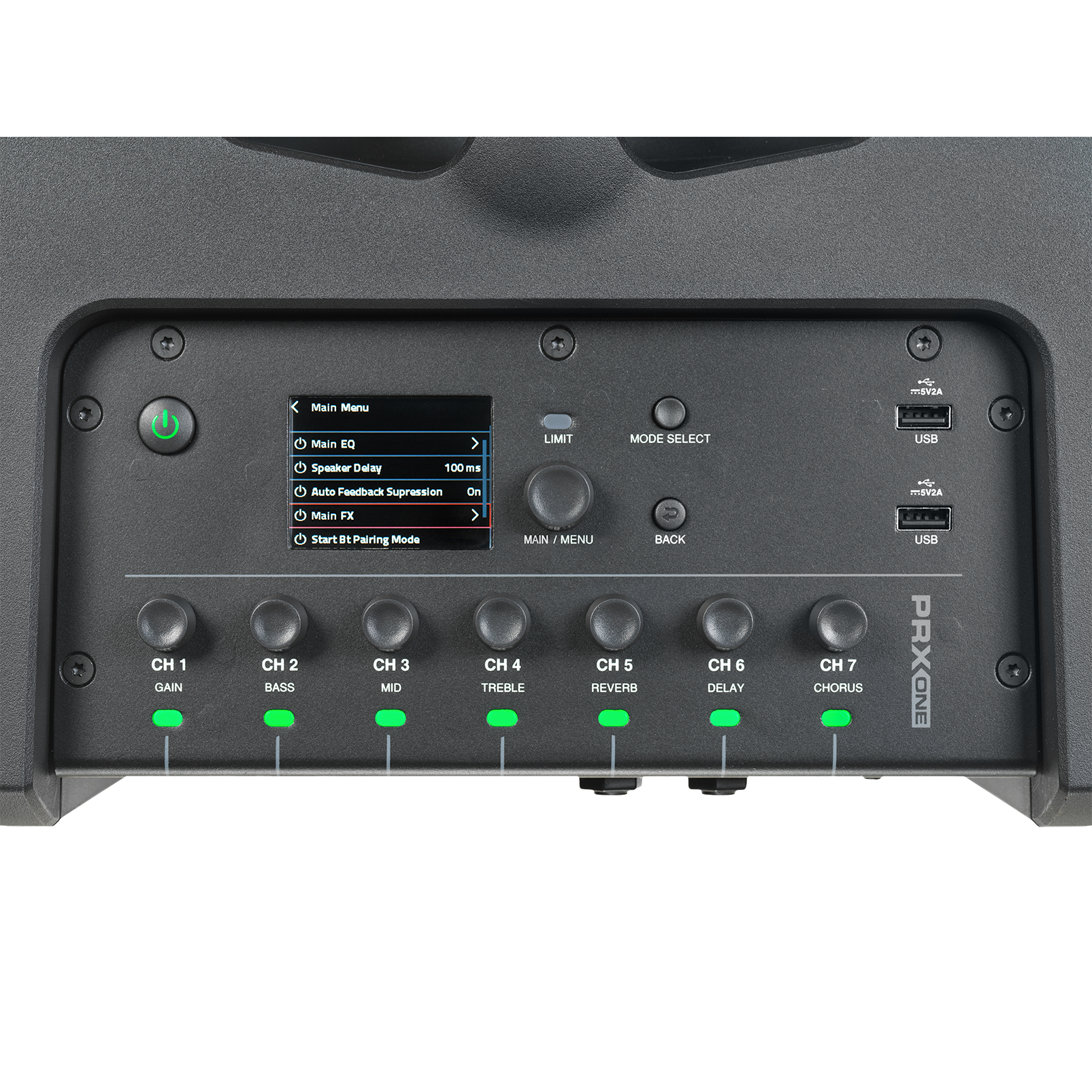 JBL PRX ONE - Black - All-In-One Powered Column PA with Mixer and DSP - Detailshot 2