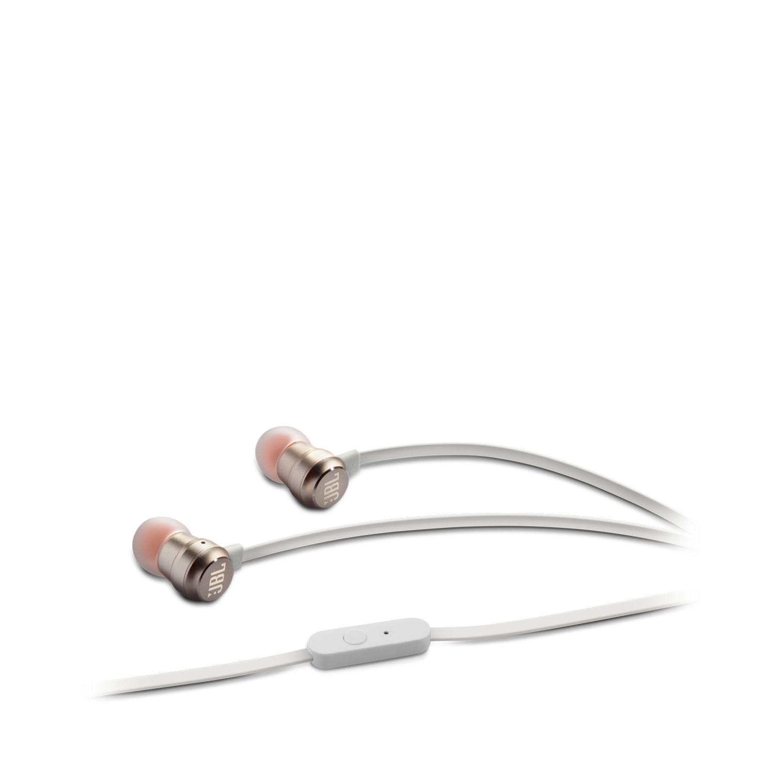 JBL T280A - Gold - In-ear headphones with high performance drivers - Hero