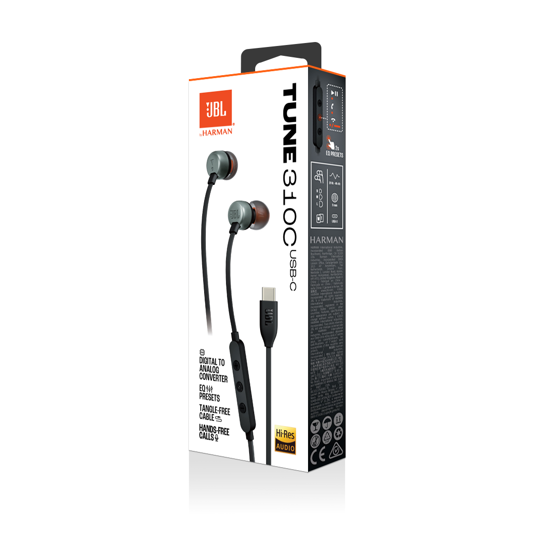 JBL Tune 310C USB - Black - Wired Hi-Res In-Ear Headphones - Detailshot 15