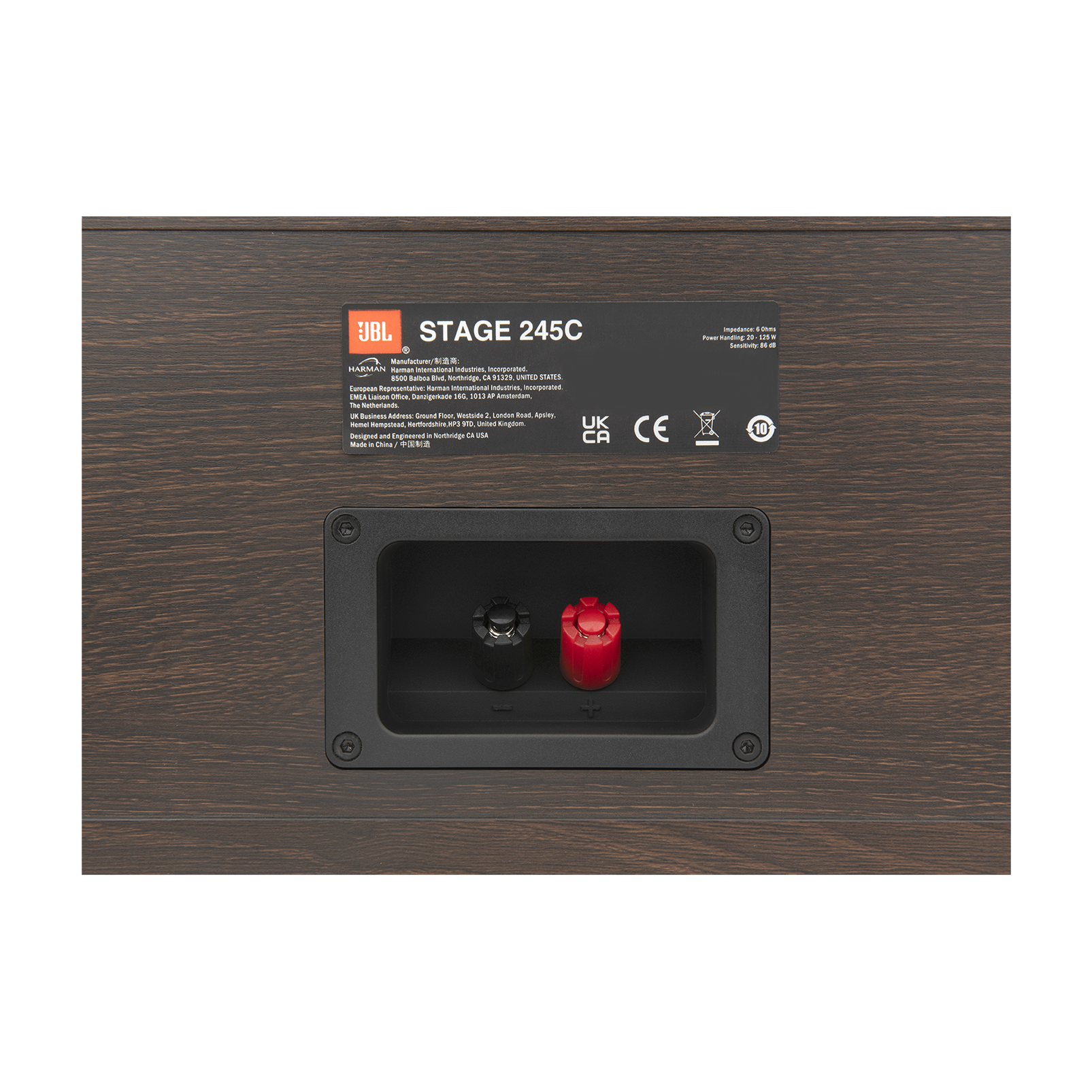 Stage 245C - Espresso - 2.5-Way Quad 4.5-inch (114mm) Center Channel Loudspeaker - Detailshot 7